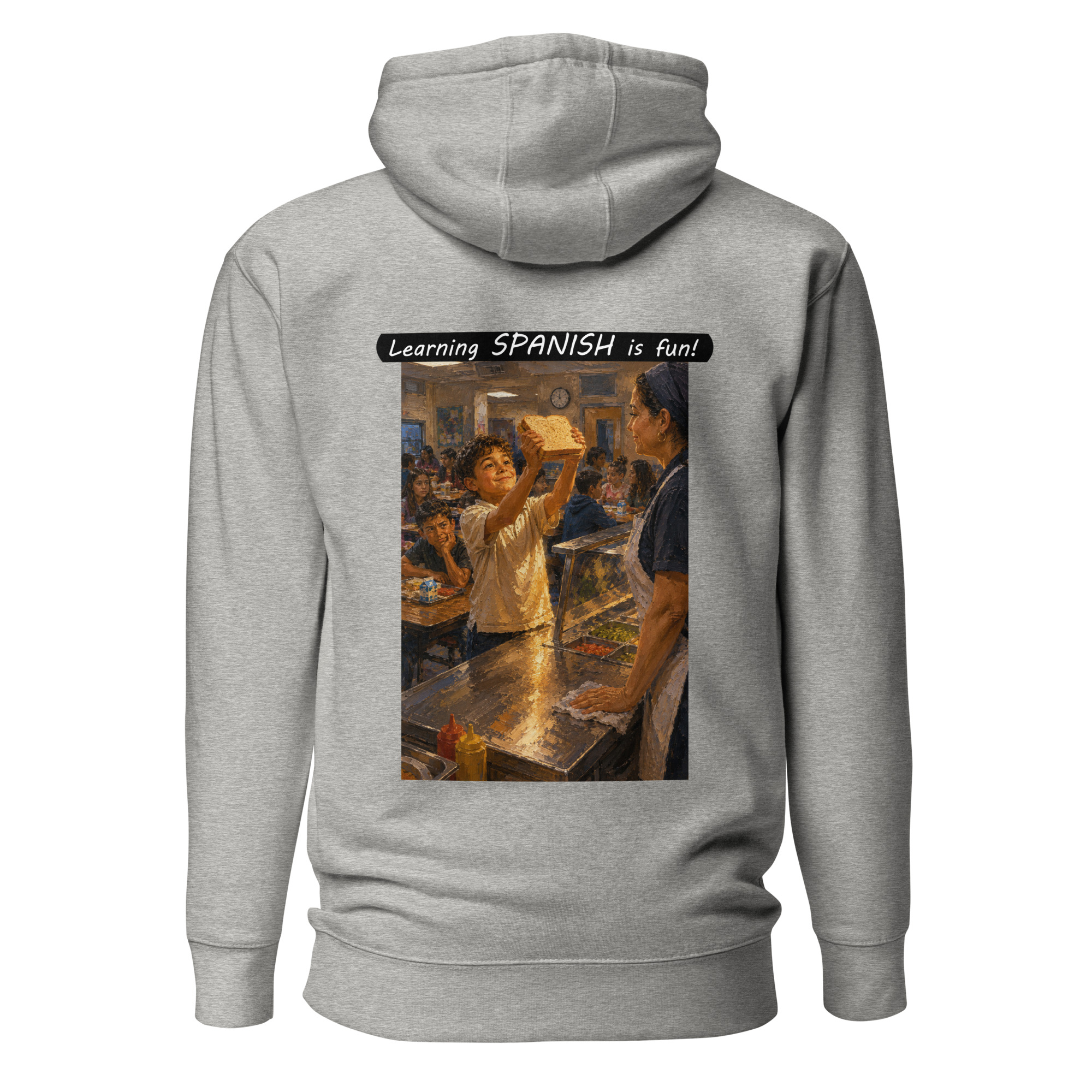 Unisex Premium Pullover Hoodie - Learning SPANISH is fun! - Crusty Roof Tiles - Image 10