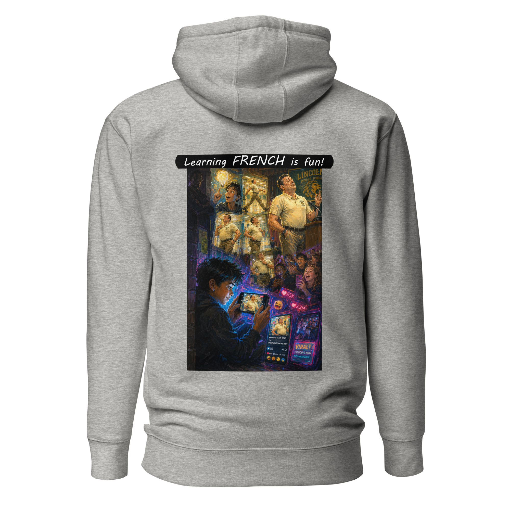 Unisex Premium Pullover Hoodie - Learning FRENCH is fun! - The Influencer - Image 12