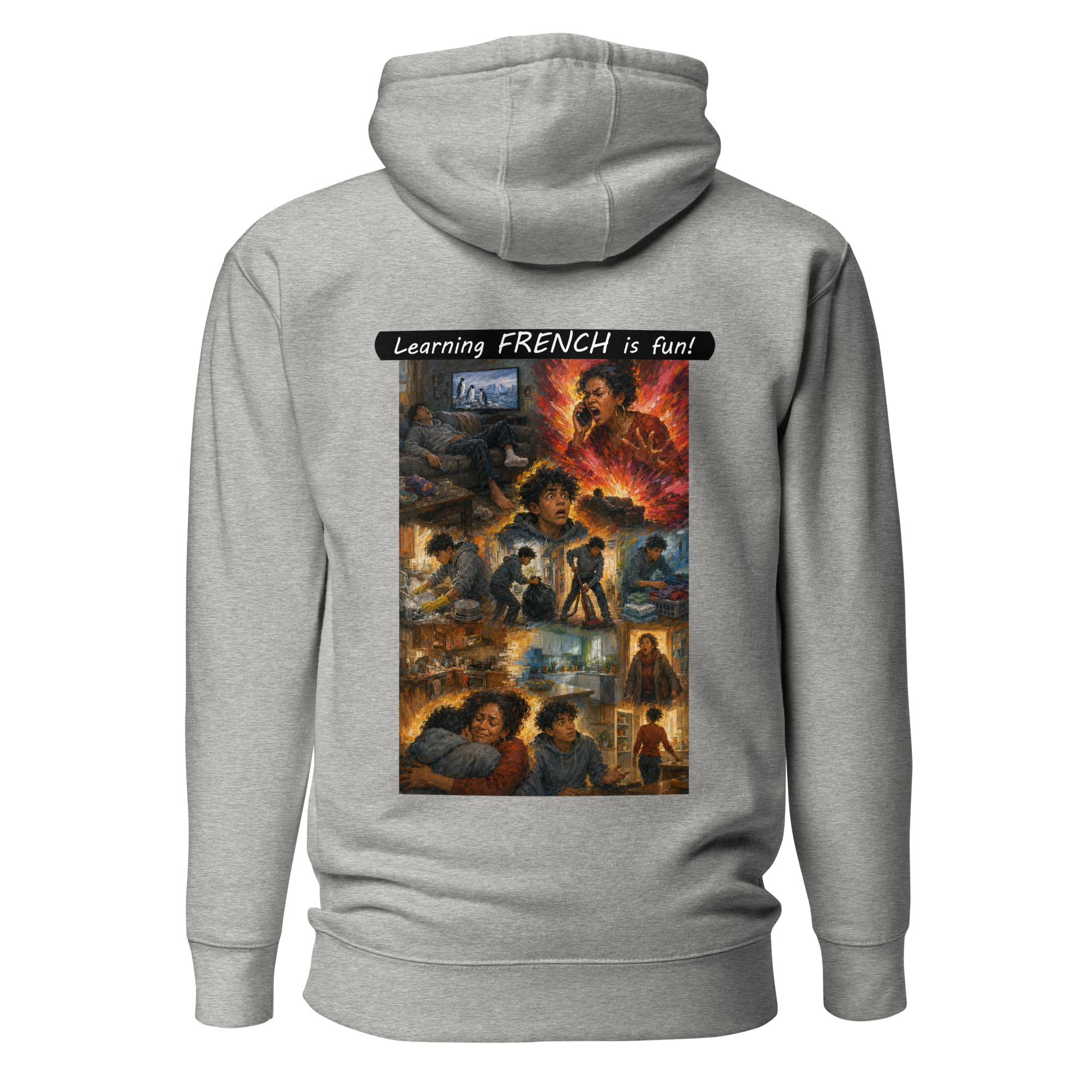 Unisex Premium Pullover Hoodie - Learning FRENCH is fun! - Your Mama - Image 16
