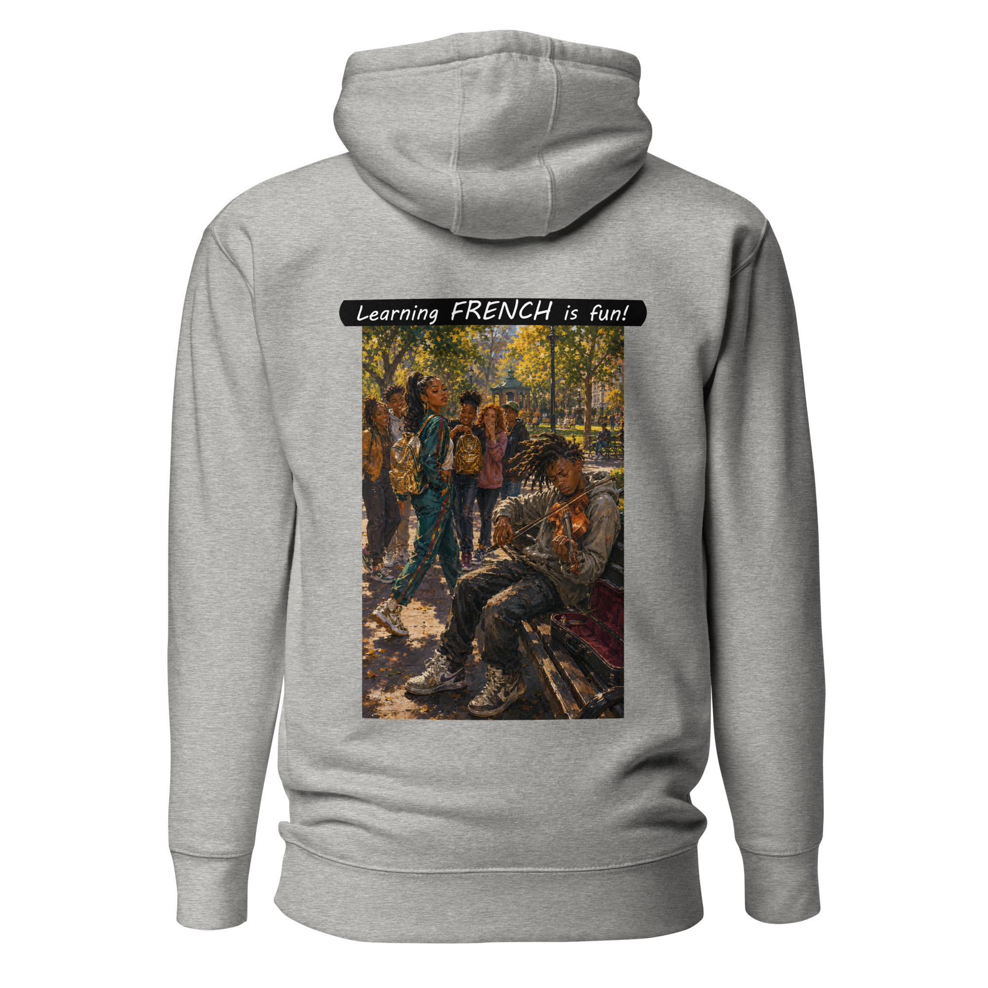 Unisex Premium Pullover Hoodie - Learning FRENCH is fun! - The Spotlight - Image 12