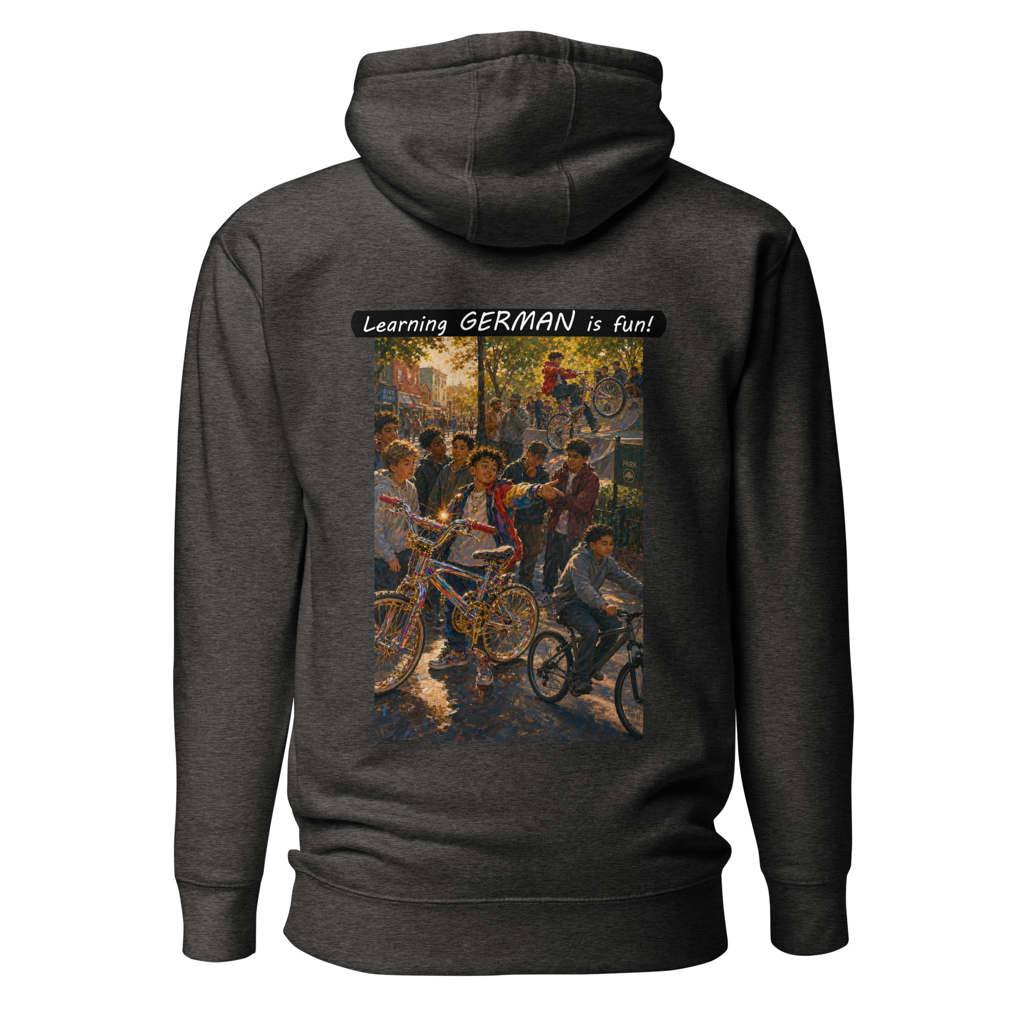 Unisex Premium Pullover Hoodie - Learning GERMAN is fun! - The Show Off - Image 12