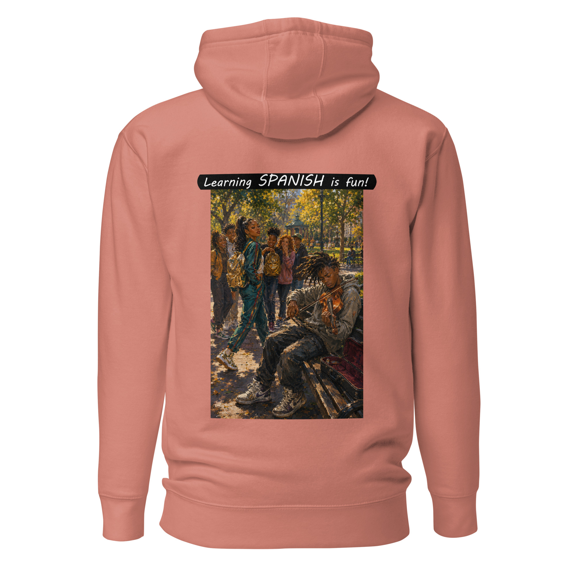 Unisex Premium Pullover Hoodie - Learning SPANISH is fun! - The Spotlight - Image 16