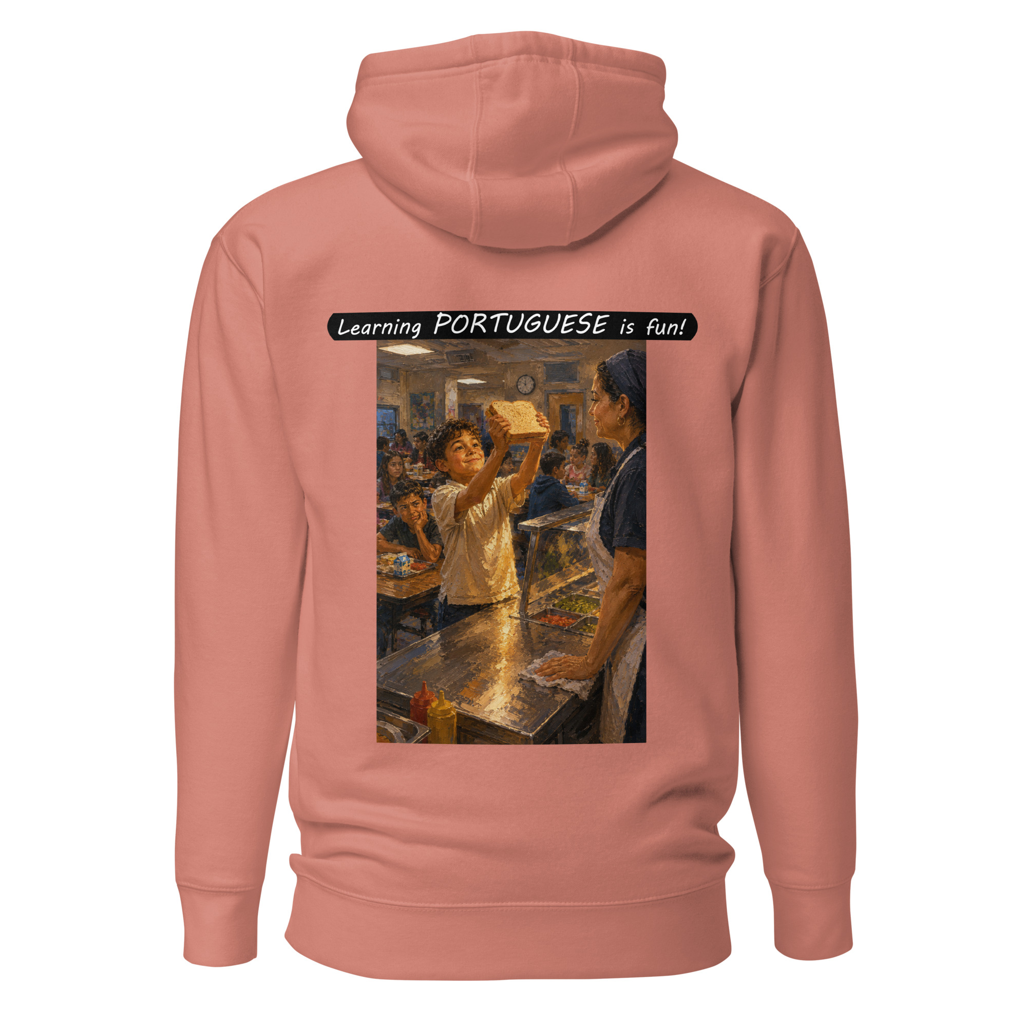 Unisex Premium Pullover Hoodie - Learning PORTUGUESE is fun! - Crusty Roof Tiles - Image 20