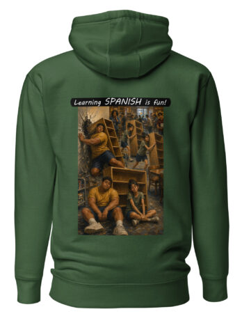 Unisex Premium Pullover Hoodie – Learning SPANISH is fun! – Fair Trade