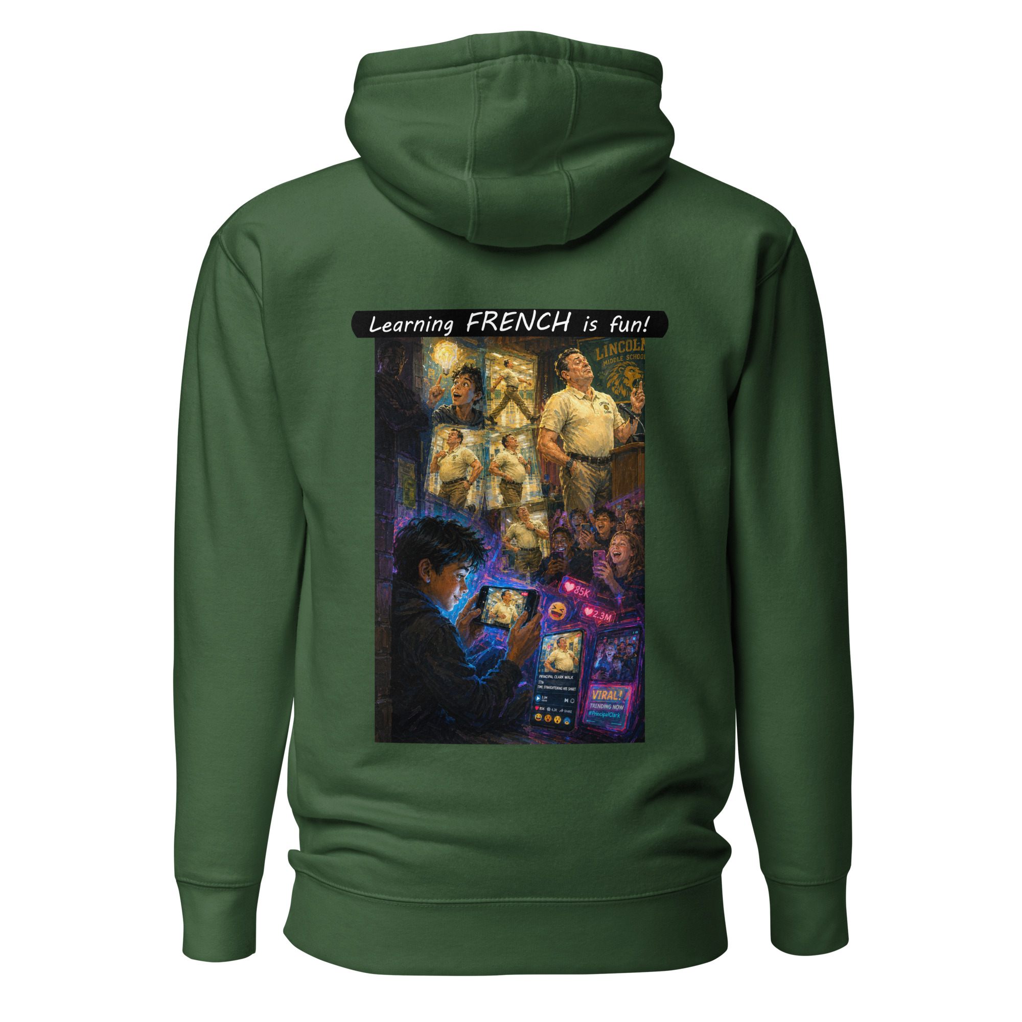 Unisex Premium Pullover Hoodie - Learning FRENCH is fun! - The Influencer - Image 23