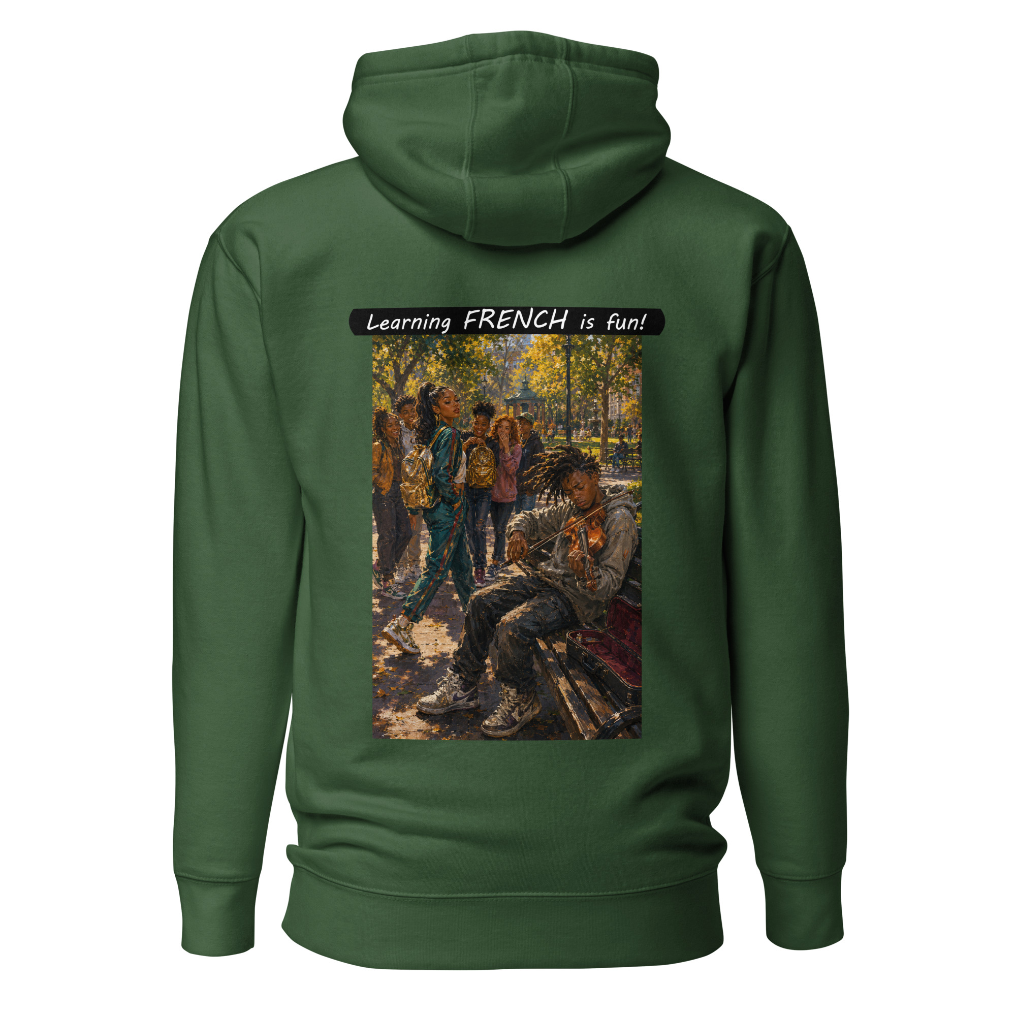 Unisex Premium Pullover Hoodie - Learning FRENCH is fun! - The Spotlight - Image 23