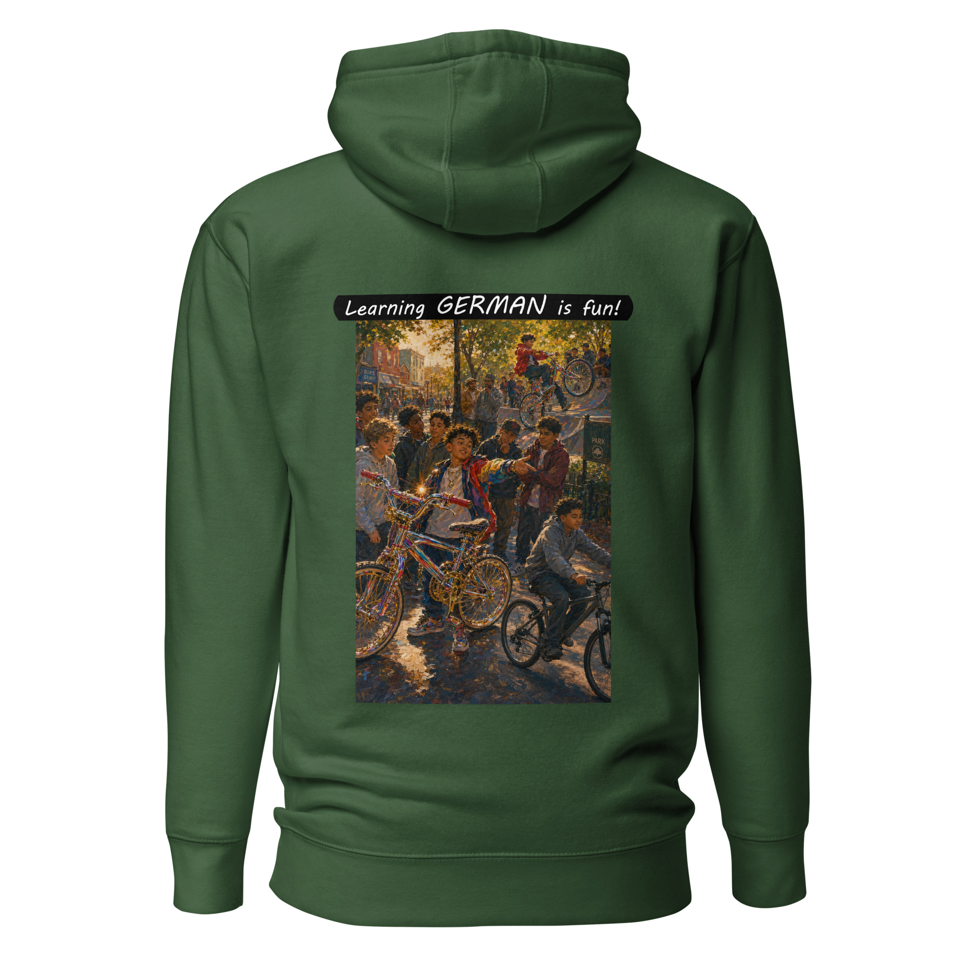 Unisex Premium Pullover Hoodie - Learning GERMAN is fun! - The Show Off - Image 20