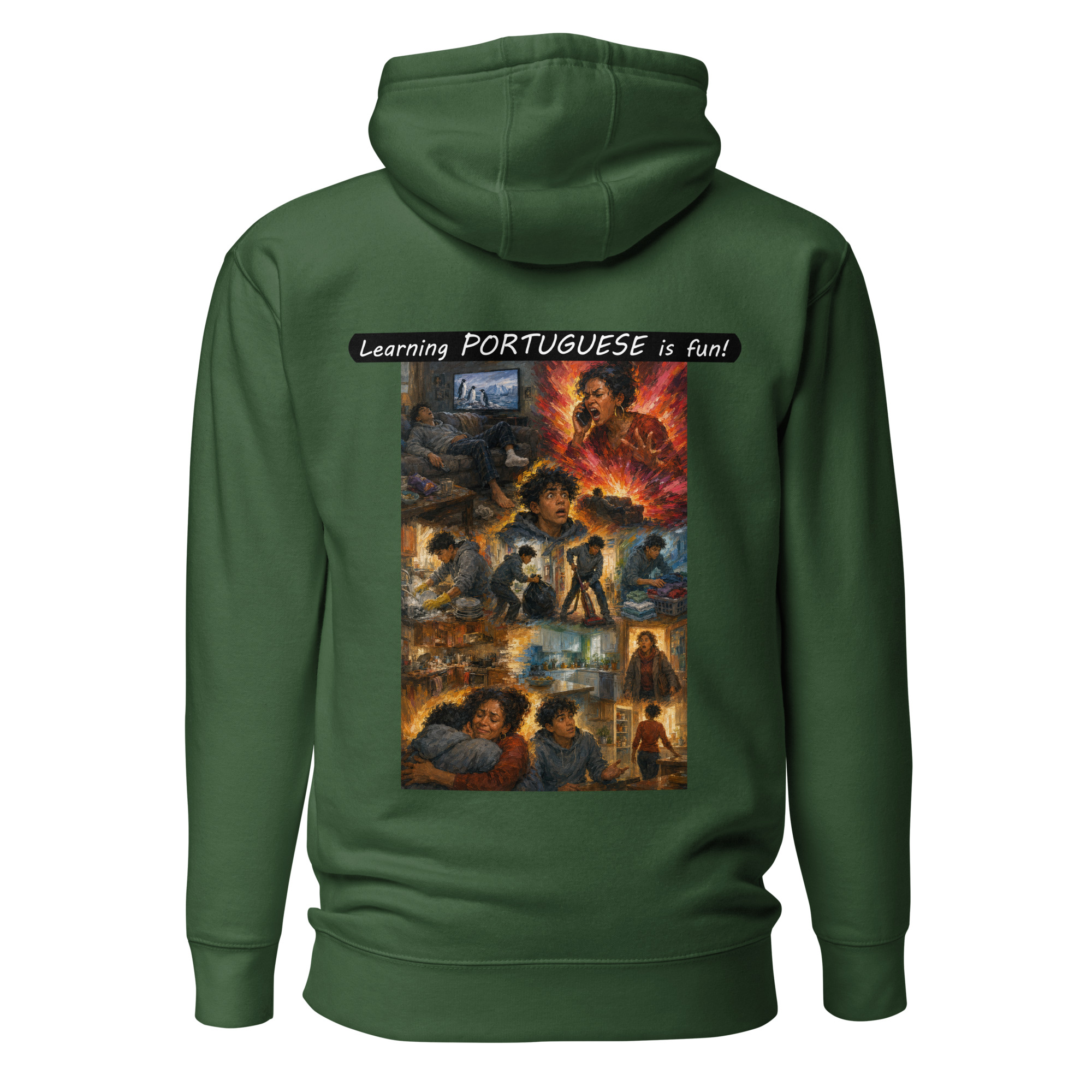 Unisex Premium Pullover Hoodie - Learning PORTUGUESE is fun! - Your Mama - Image 26