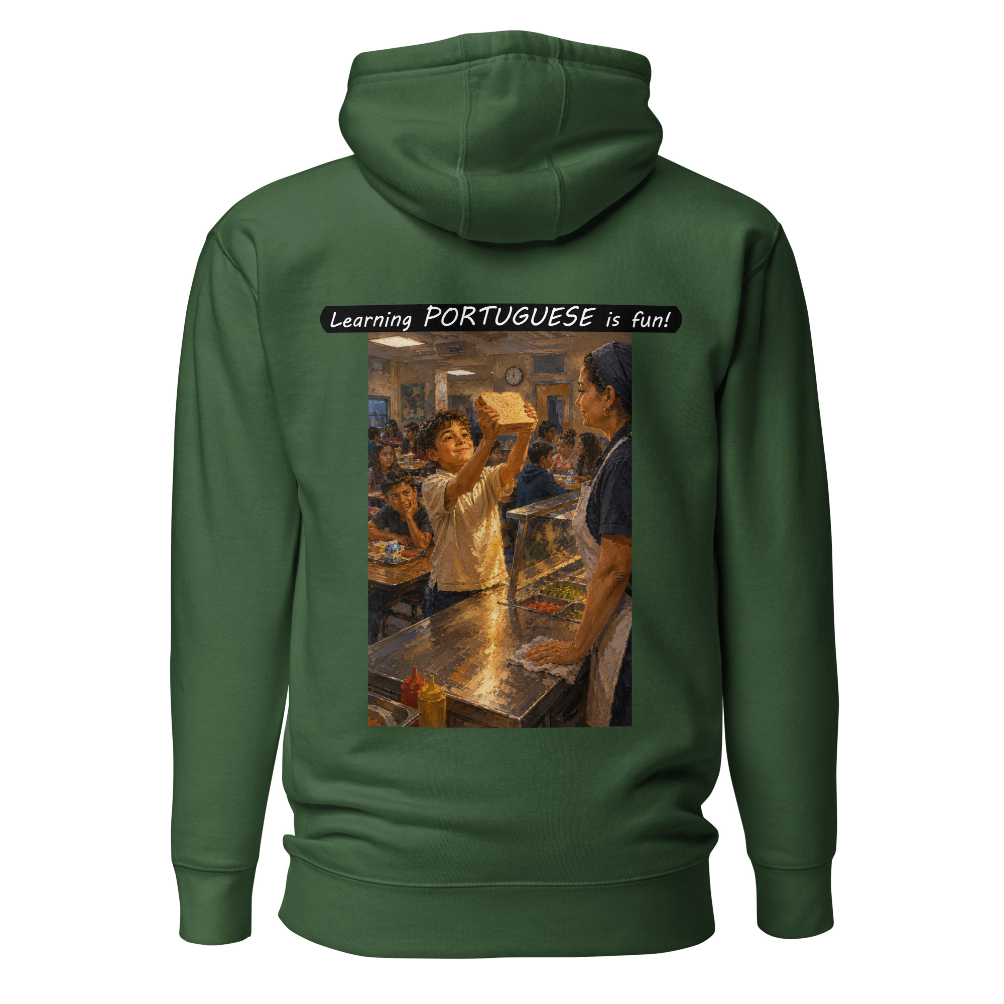 Unisex Premium Pullover Hoodie - Learning PORTUGUESE is fun! - Crusty Roof Tiles - Image 23