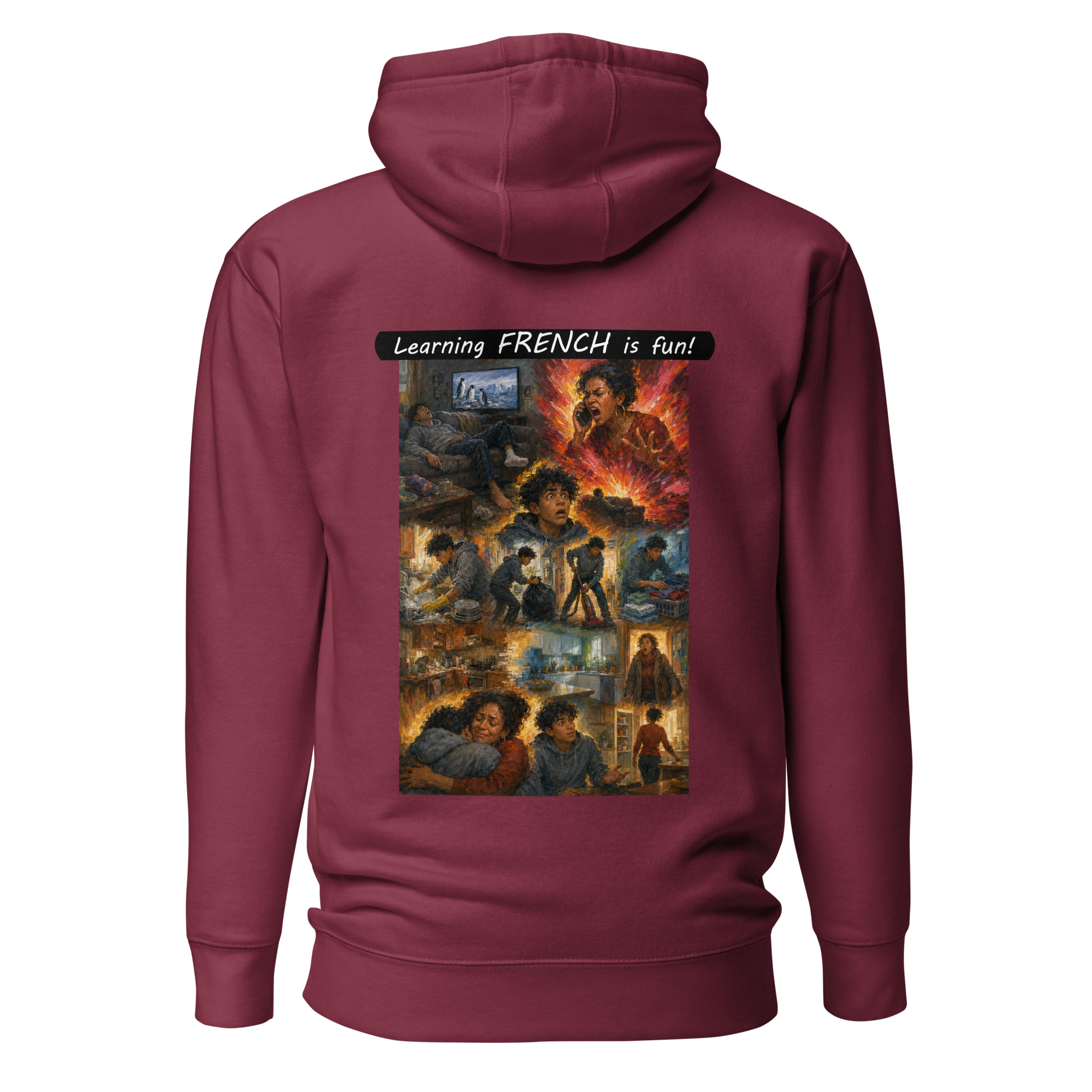 Unisex Premium Pullover Hoodie - Learning FRENCH is fun! - Your Mama - Image 8