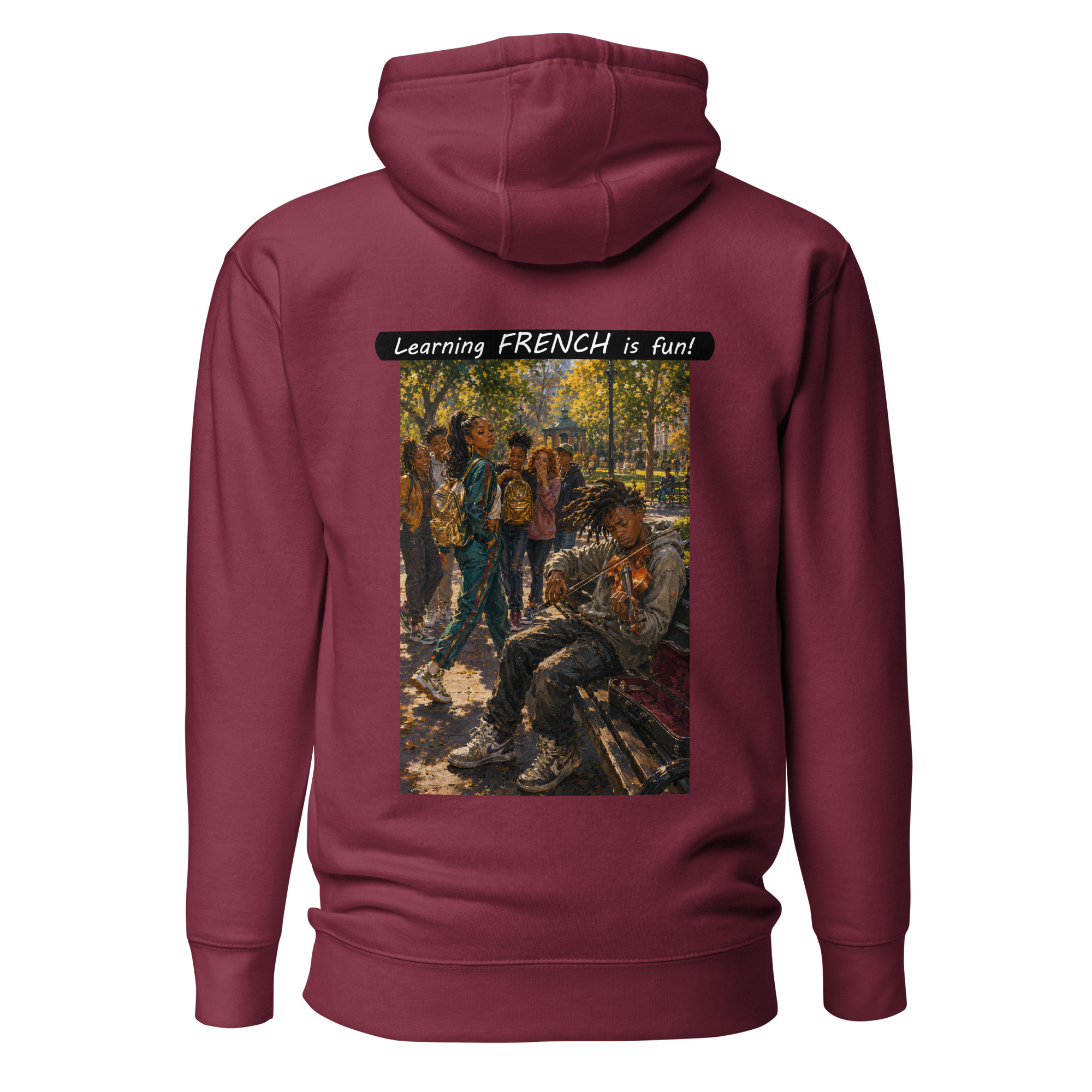 Unisex Premium Pullover Hoodie - Learning FRENCH is fun! - The Spotlight - Image 26