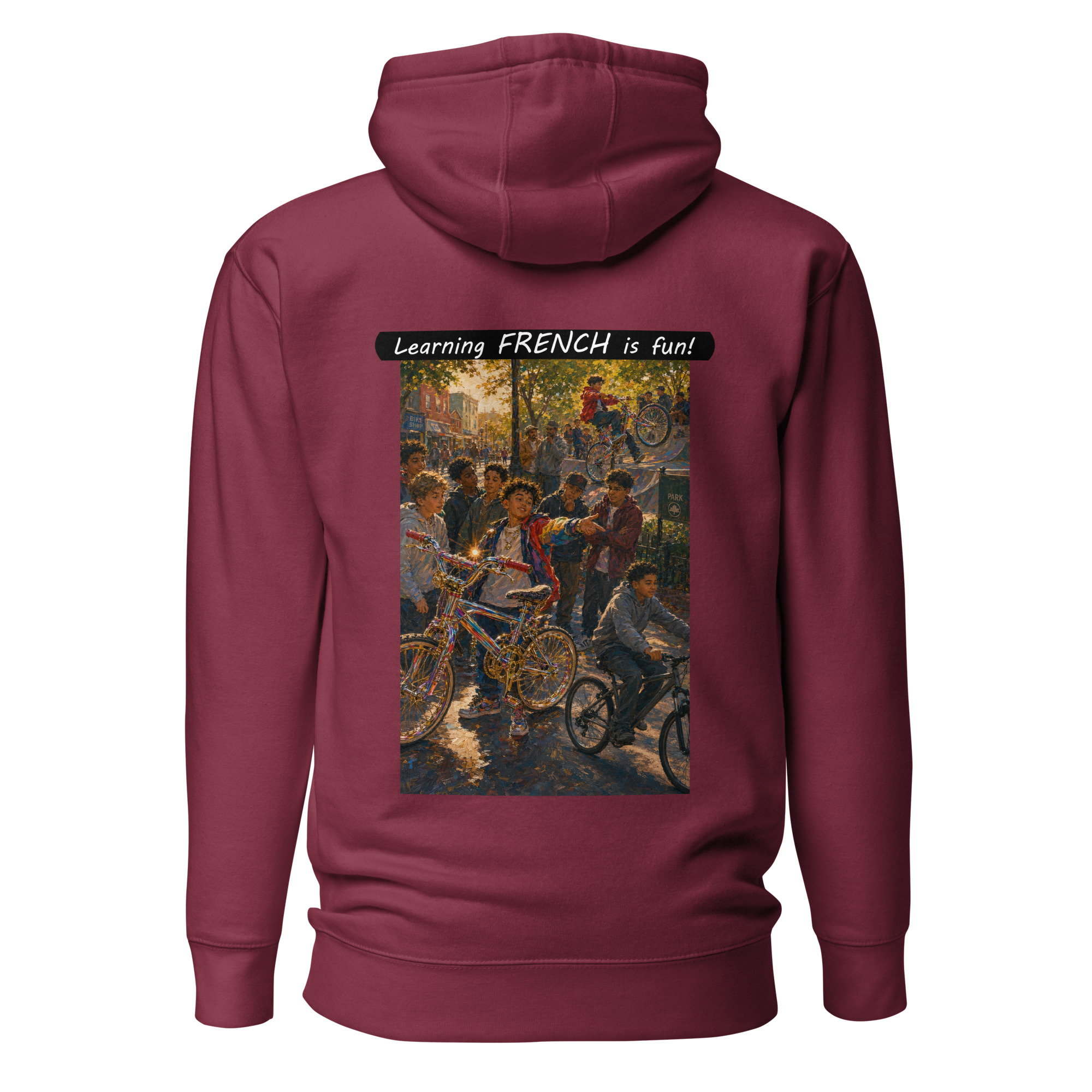 Unisex Premium Pullover Hoodie - Learning FRENCH is fun! - The Show Off - Image 26