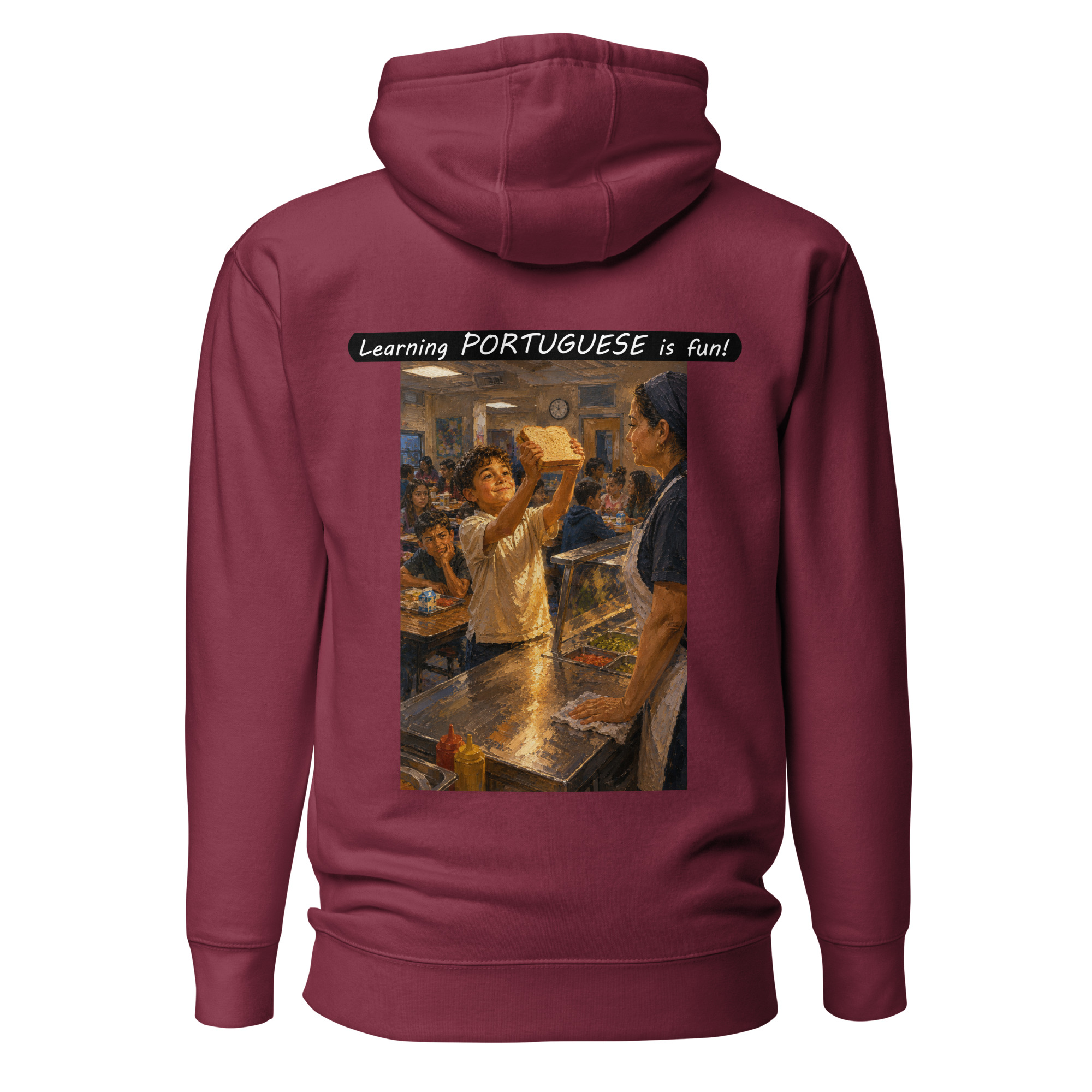 Unisex Premium Pullover Hoodie - Learning PORTUGUESE is fun! - Crusty Roof Tiles - Image 26