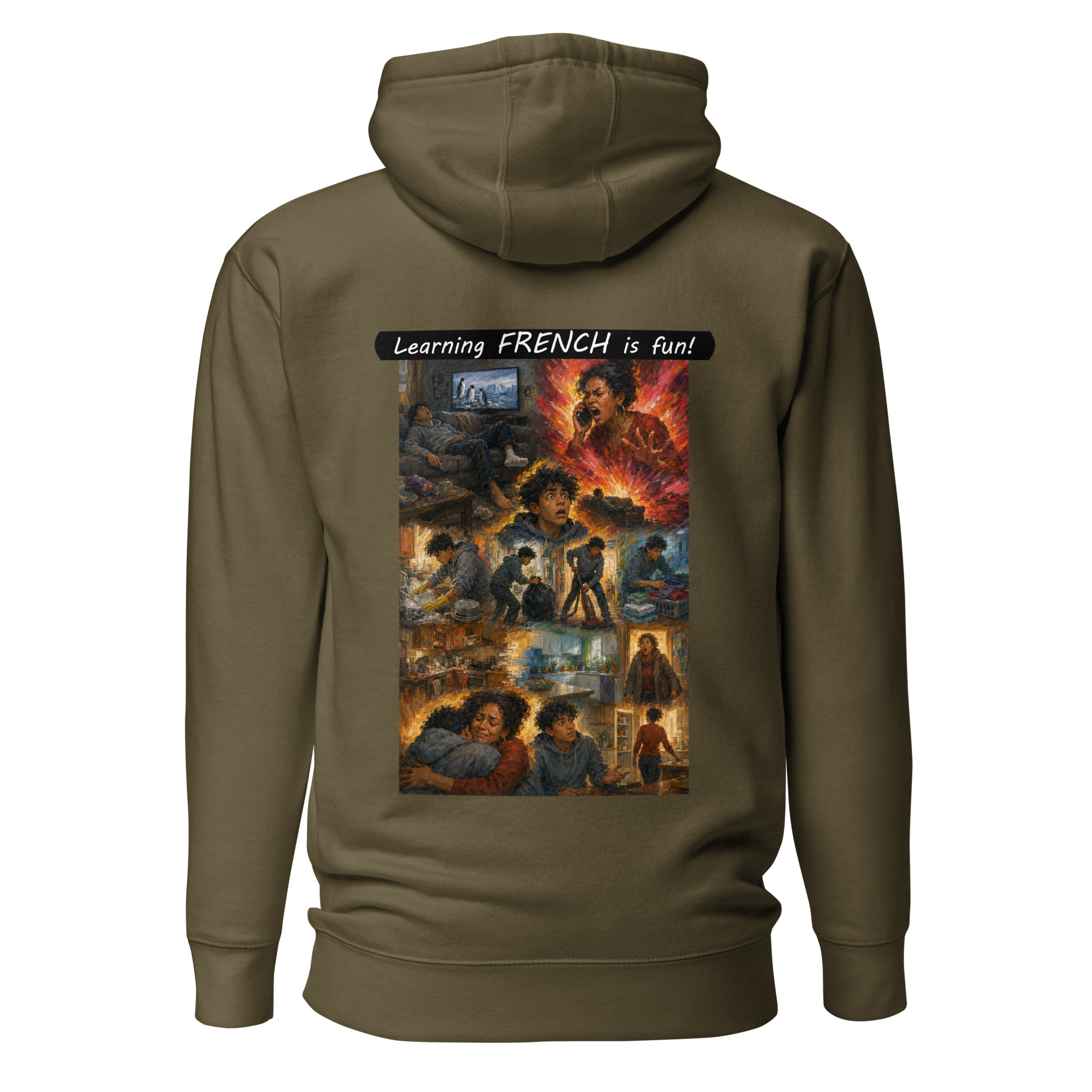 Unisex Premium Pullover Hoodie - Learning FRENCH is fun! - Your Mama - Image 28
