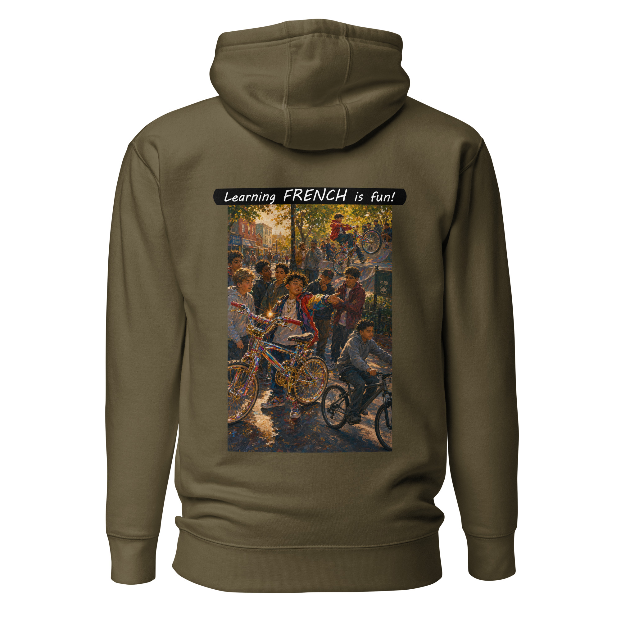 Unisex Premium Pullover Hoodie - Learning FRENCH is fun! - The Show Off - Image 29