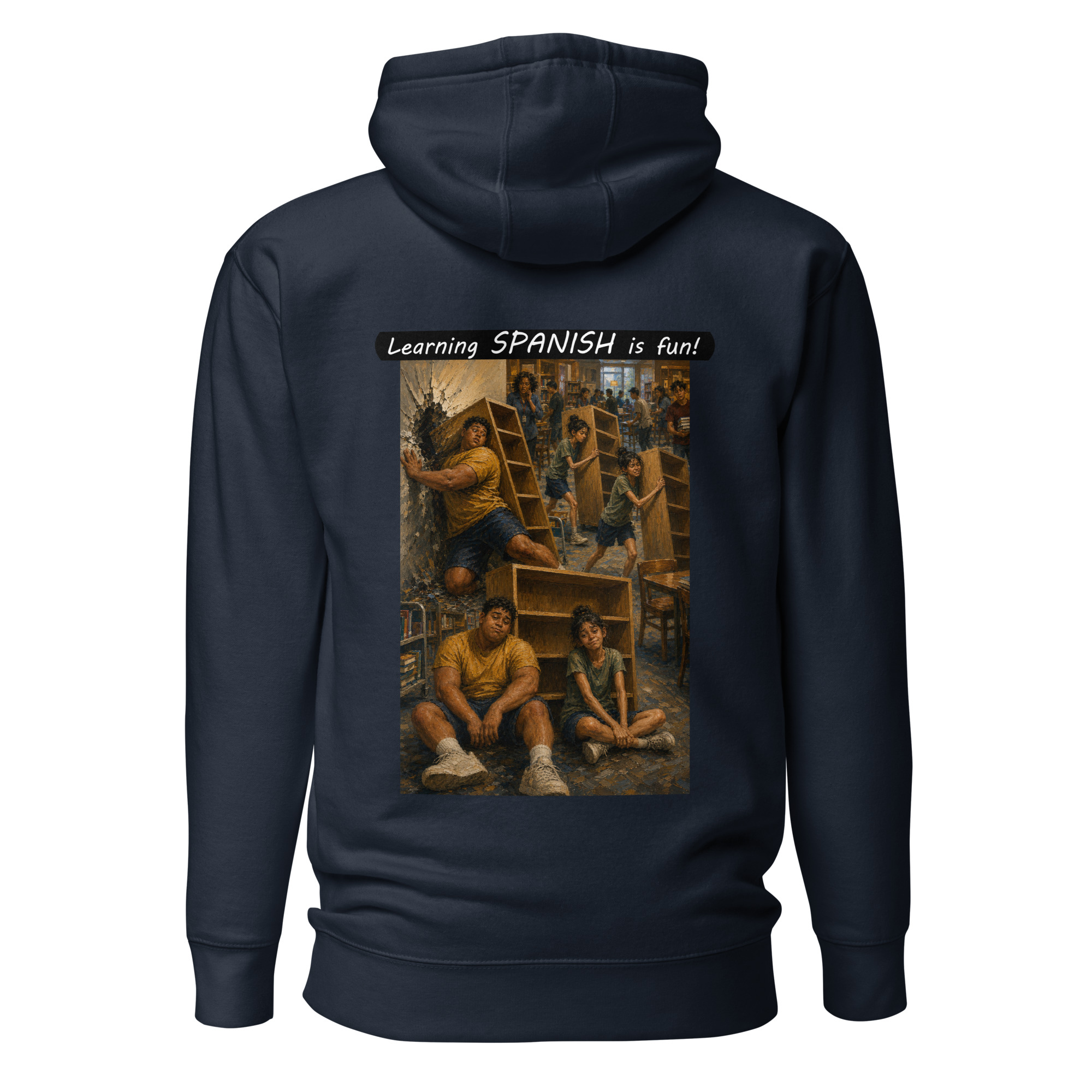 Unisex Premium Pullover Hoodie - Learning SPANISH is fun! - Fair Trade - Image 23