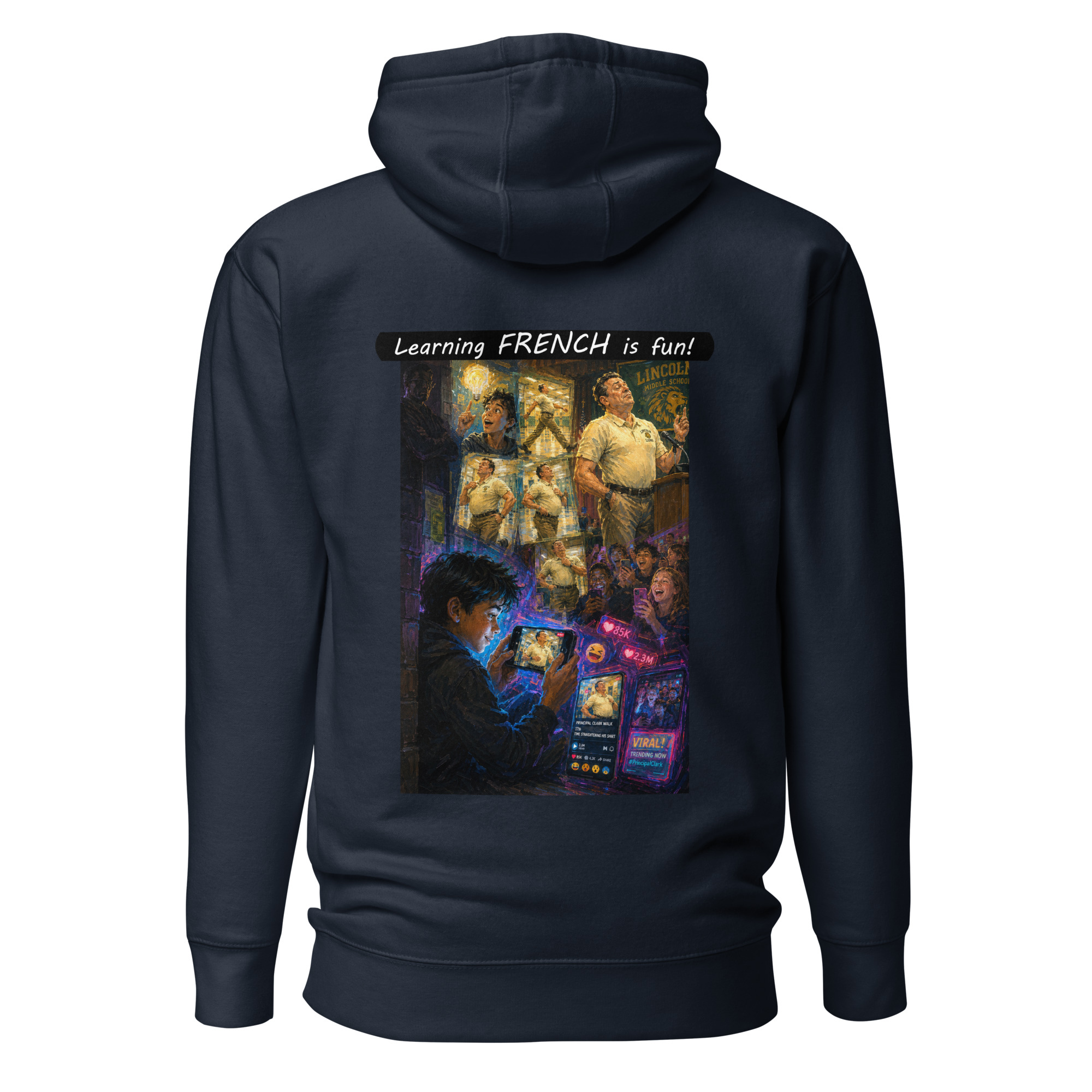 Unisex Premium Pullover Hoodie - Learning FRENCH is fun! - The Influencer - Image 32