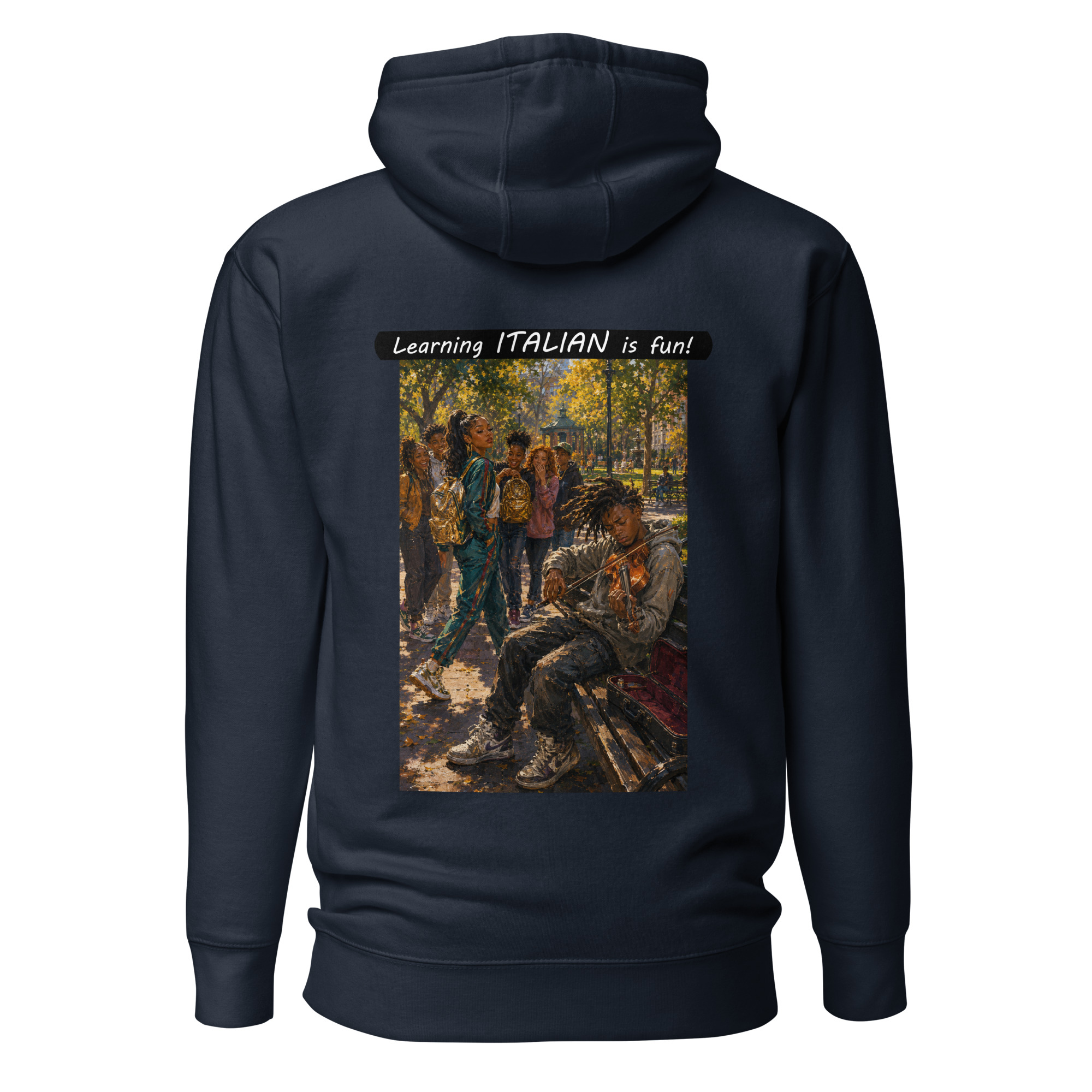 Unisex Premium Pullover Hoodie - Learning ITALIAN is fun! - The Spotlight - Image 29