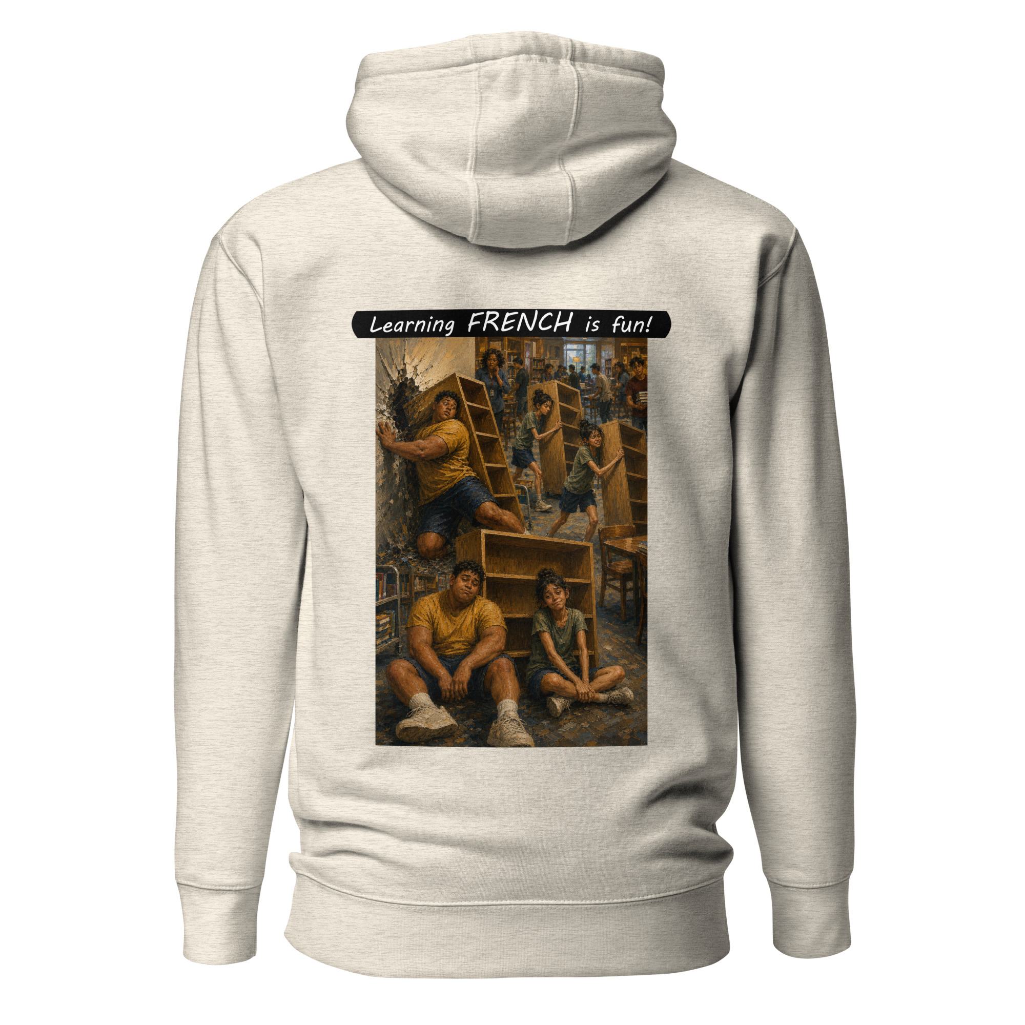 Unisex Premium Pullover Hoodie - Learning FRENCH is fun! - Fair Trade - Image 53