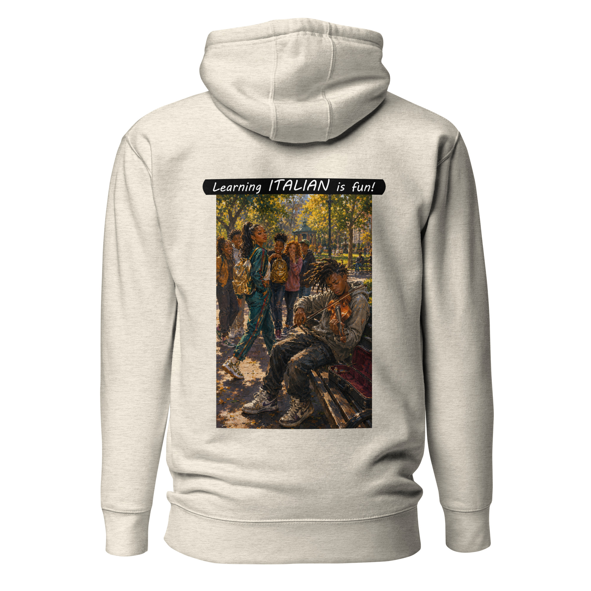 Unisex Premium Pullover Hoodie - Learning ITALIAN is fun! - The Spotlight - Image 53