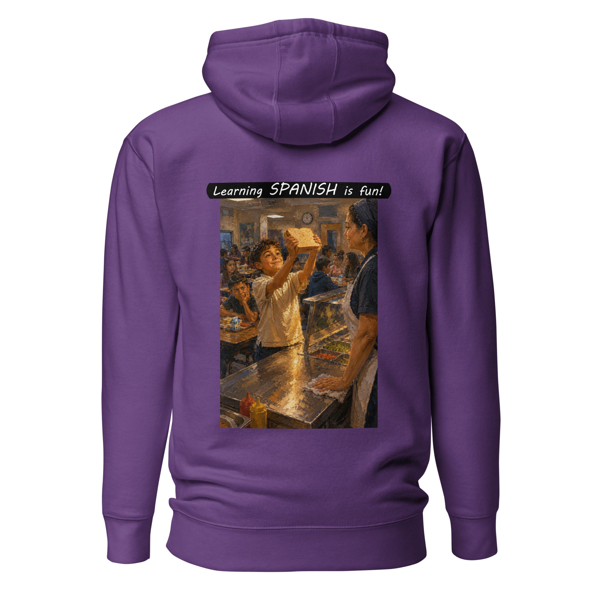 Unisex Premium Pullover Hoodie - Learning SPANISH is fun! - Crusty Roof Tiles - Image 30