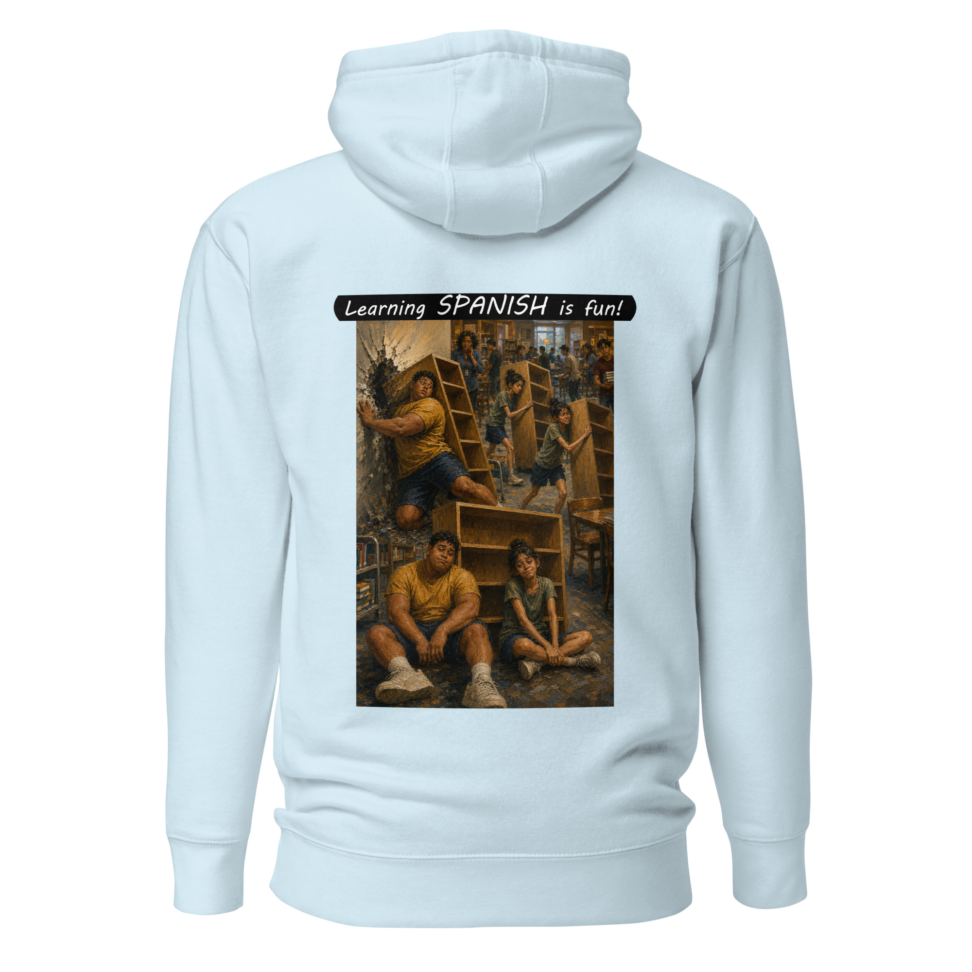 Unisex Premium Pullover Hoodie - Learning SPANISH is fun! - Fair Trade - Image 29