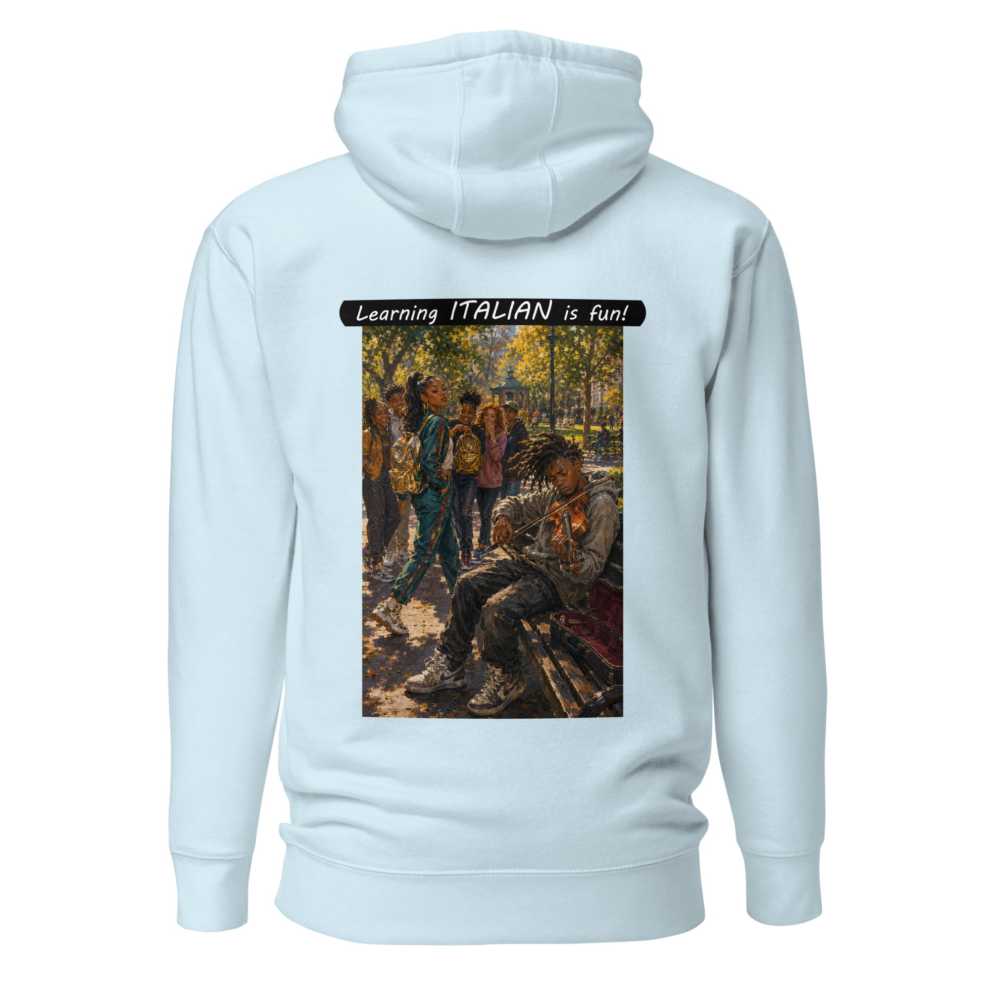 Unisex Premium Pullover Hoodie - Learning ITALIAN is fun! - The Spotlight - Image 35
