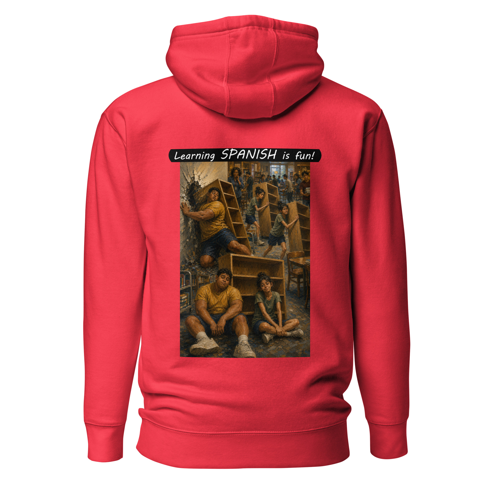 Unisex Premium Pullover Hoodie - Learning SPANISH is fun! - Fair Trade - Image 44