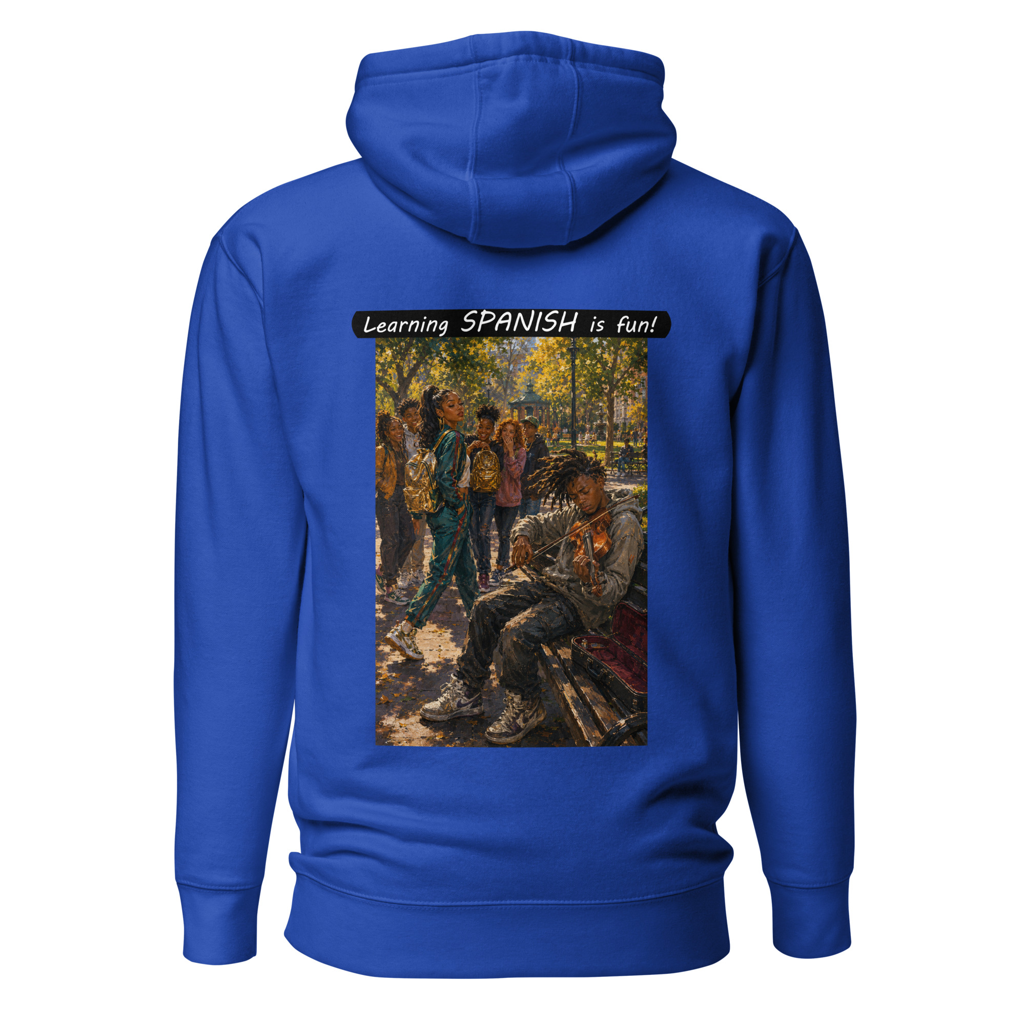 Unisex Premium Pullover Hoodie - Learning SPANISH is fun! - The Spotlight - Image 37