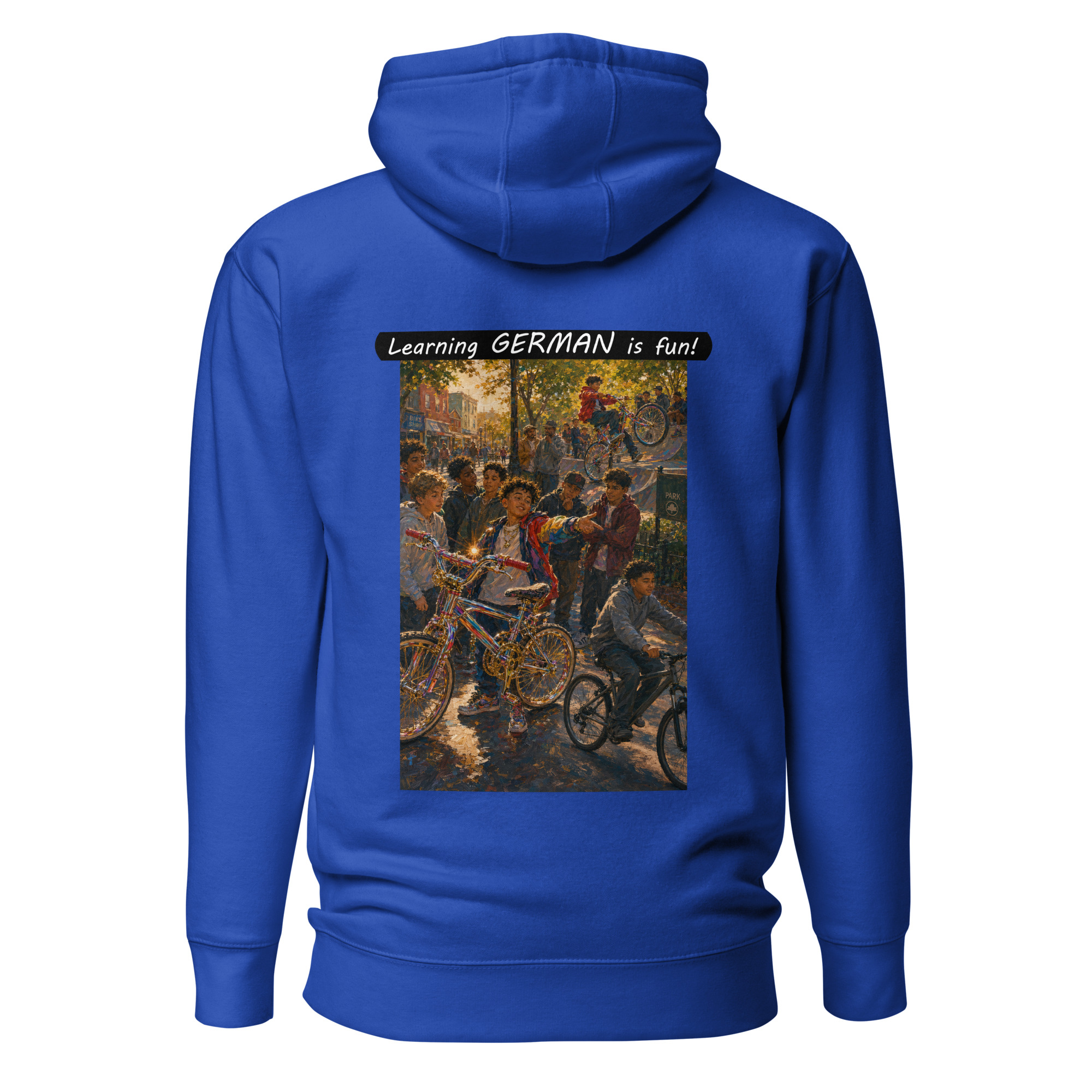 Unisex Premium Pullover Hoodie - Learning GERMAN is fun! - The Show Off - Image 26