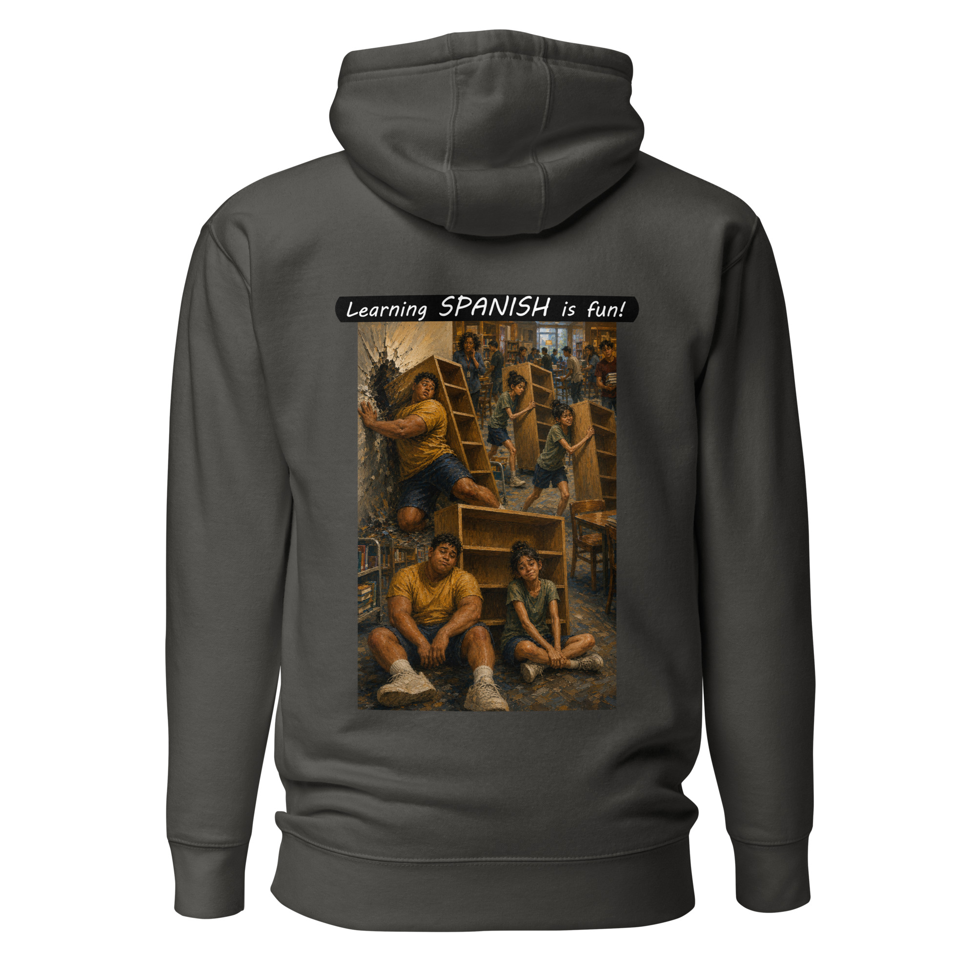 Unisex Premium Pullover Hoodie - Learning SPANISH is fun! - Fair Trade - Image 41