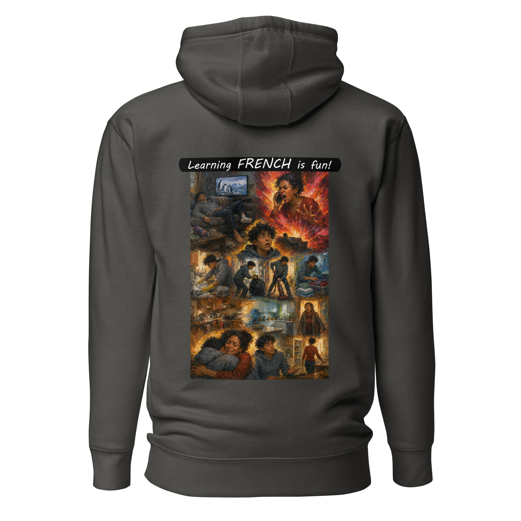 Unisex Premium Pullover Hoodie - Learning FRENCH is fun! - Your Mama - Image 46