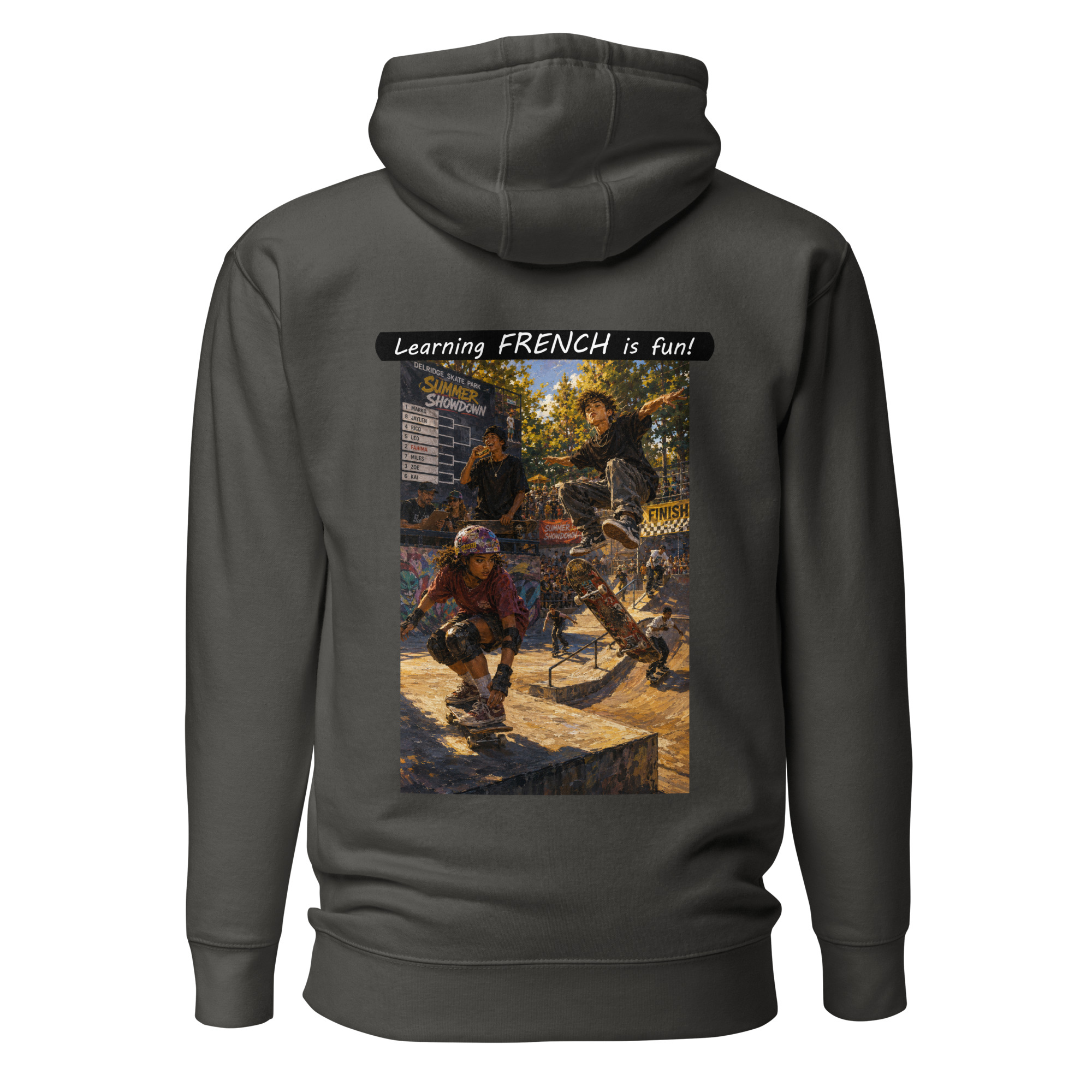 Unisex Premium Pullover Hoodie - Learning FRENCH is fun! - The Summer Showdown - Image 47