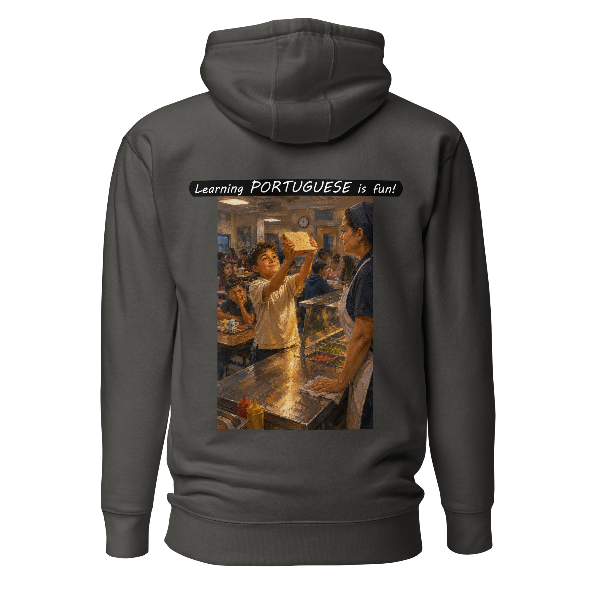 Unisex Premium Pullover Hoodie - Learning PORTUGUESE is fun! - Crusty Roof Tiles - Image 50