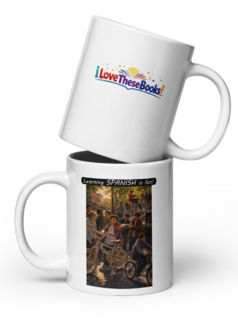 Premium White Glossy Mug – Learning SPANISH is fun! – The Show Off