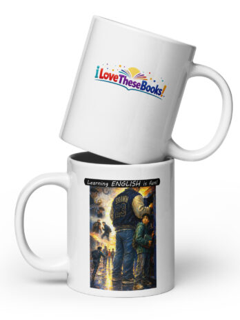 Premium White Glossy Mug – Learning ENGLISH is fun! – The School Locker