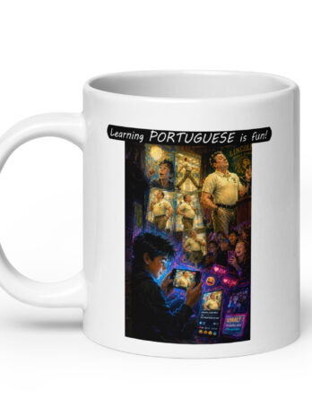 Premium White Glossy Mug – Learning PORTUGUESE is fun! – The Influencer