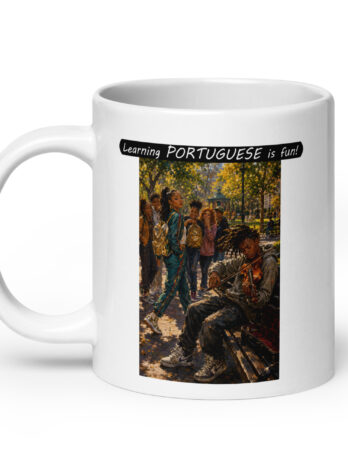 Premium White Glossy Mug – Learning PORTUGUESE is fun! – The Spotlight