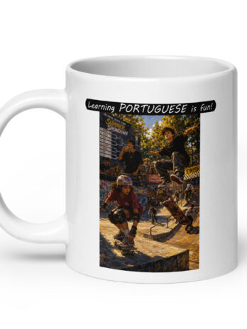 Premium White Glossy Mug – Learning PORTUGUESE is fun! – The Summer Showdown