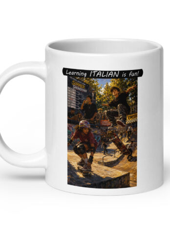 Premium White Glossy Mug – Learning ITALIAN is fun! – The Summer Showdown
