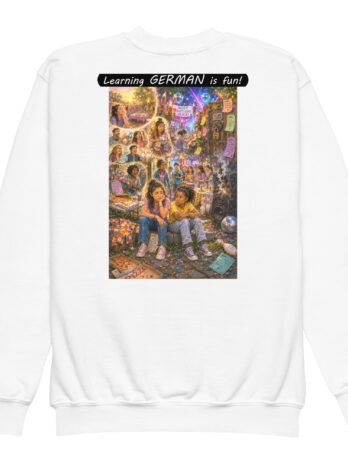 Youth crewneck sweatshirt – Learning GERMAN is fun! – The Surprise Party
