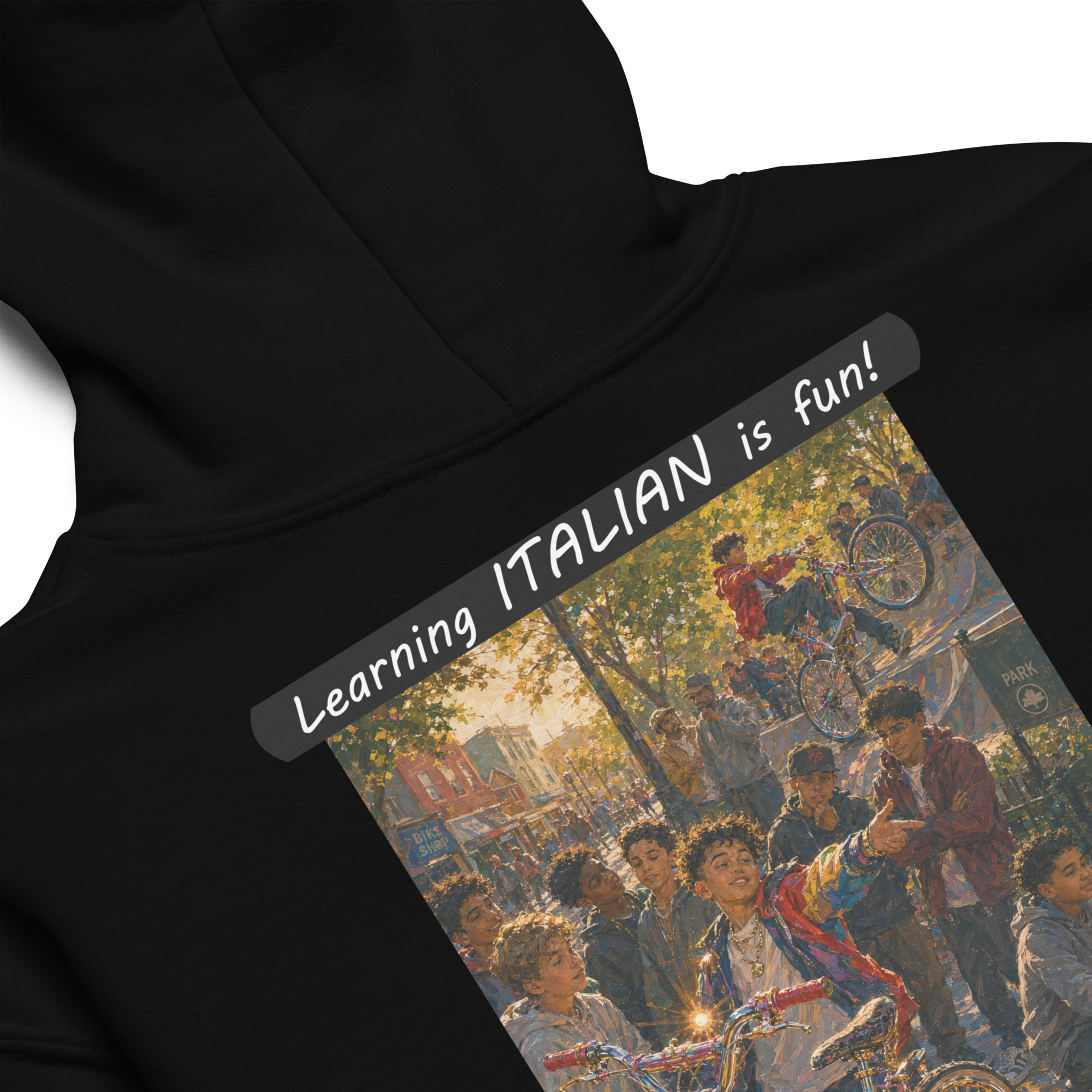 Youth heavy blend hoodie - Learning ITALIAN is fun! - The Show Off - Image 5