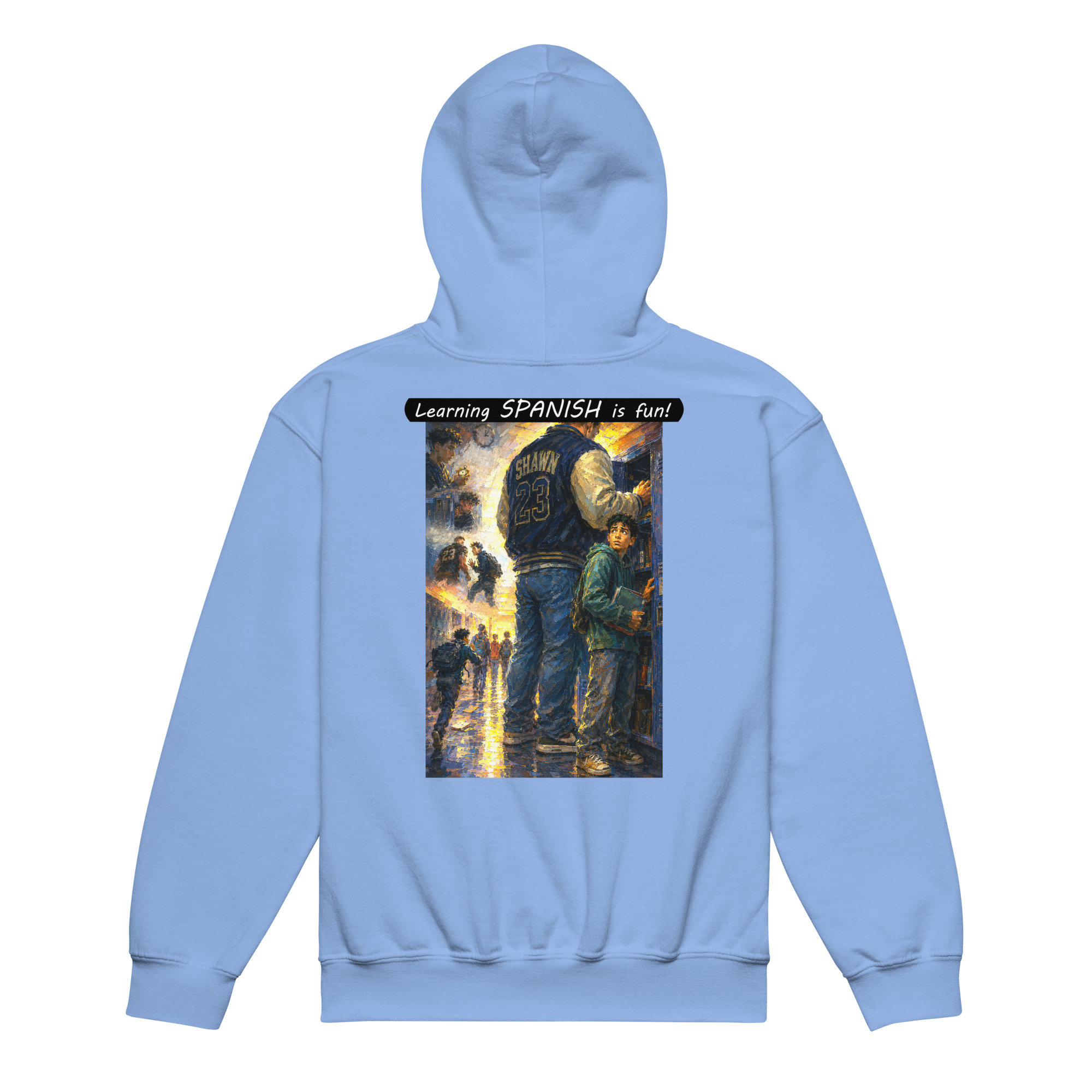 Youth Heavy Blend Hoodie - Learning SPANISH is fun! - The School Locker - Image 17
