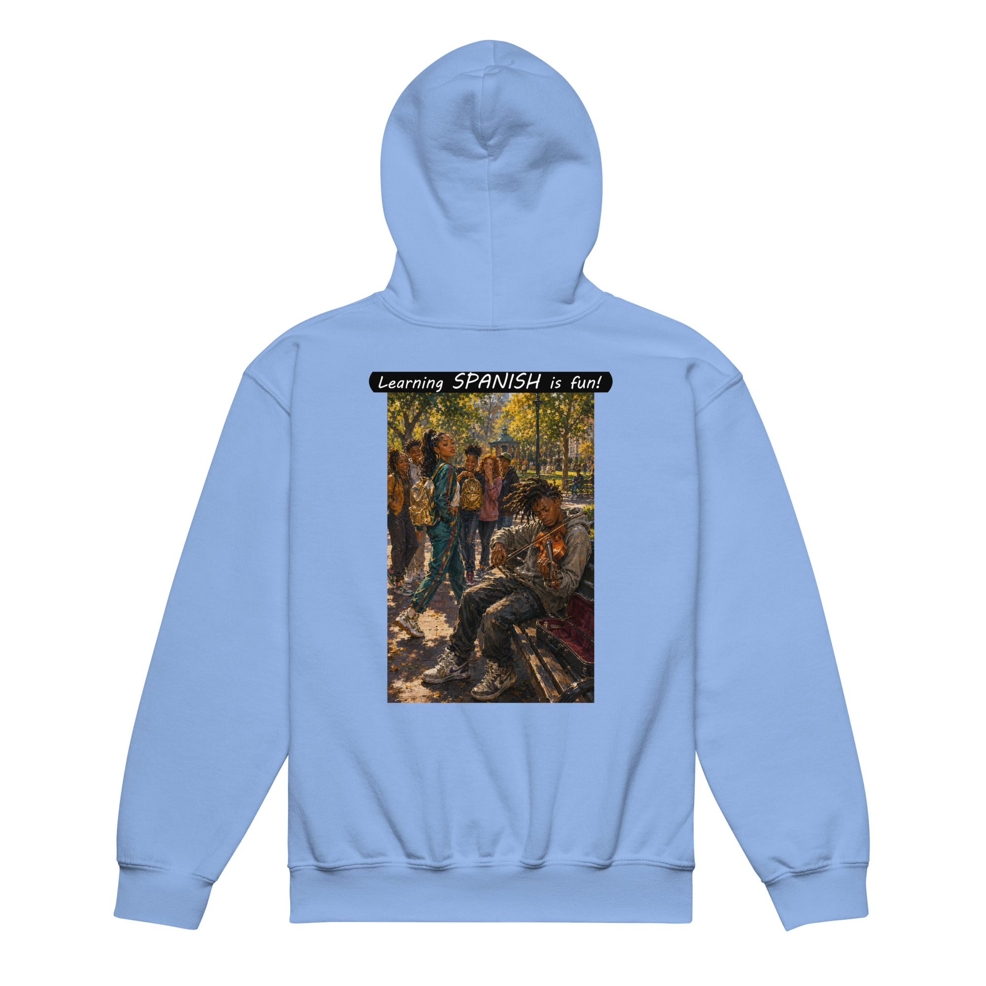 Youth Heavy Blend Hoodie - Learning SPANISH is fun! - The Spotlight - Image 17