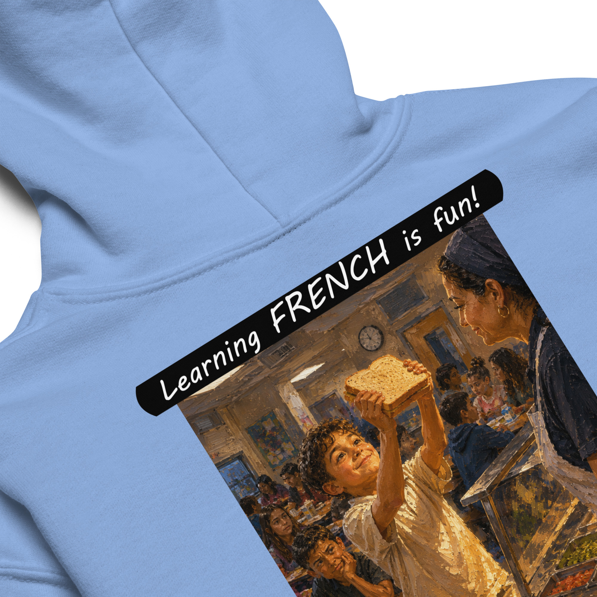 Youth heavy blend hoodie - Learning FRENCH is fun! - Crusty Roof Tiles - Image 17