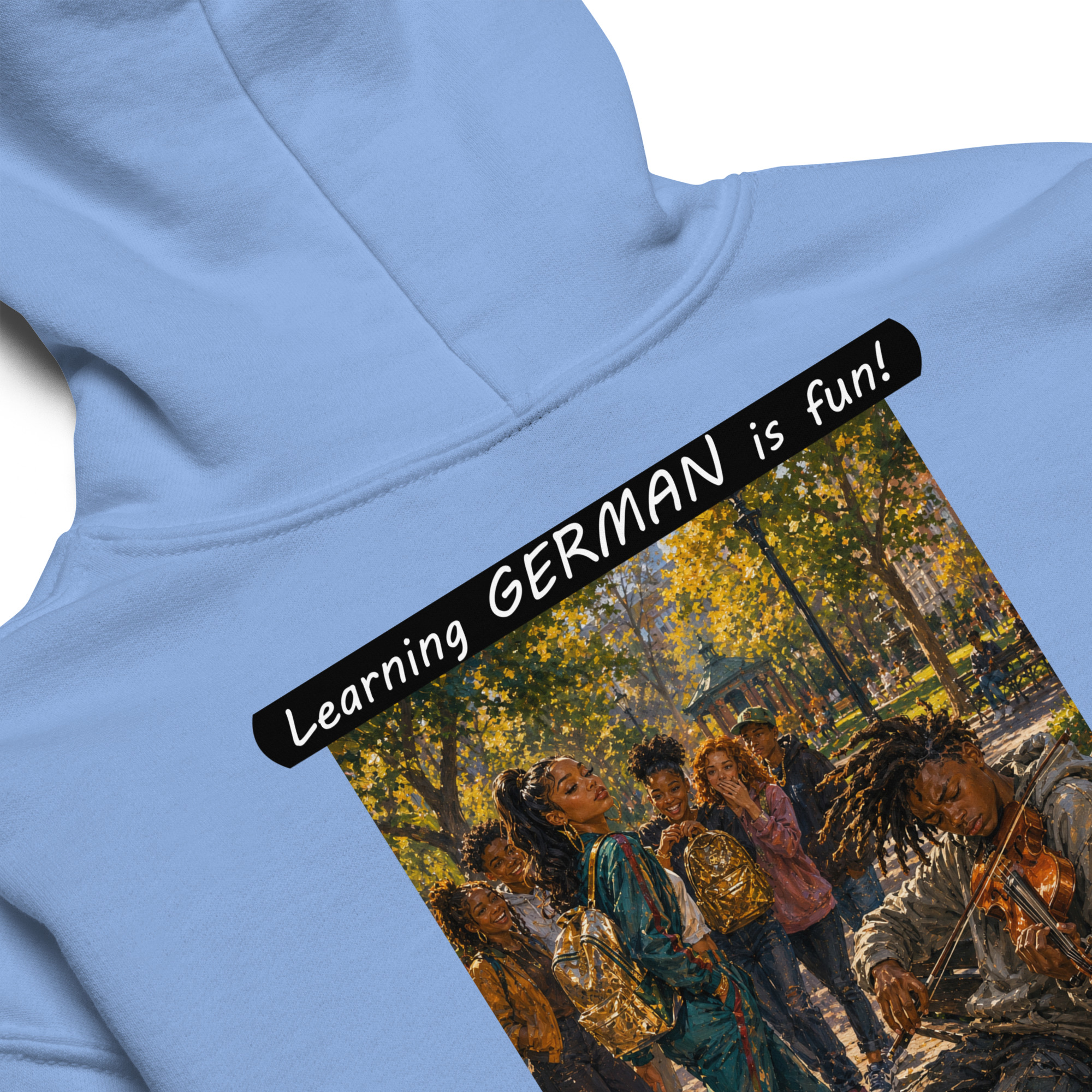 Youth heavy blend hoodie - Learning GERMAN is fun! - The Spotlight - Image 16