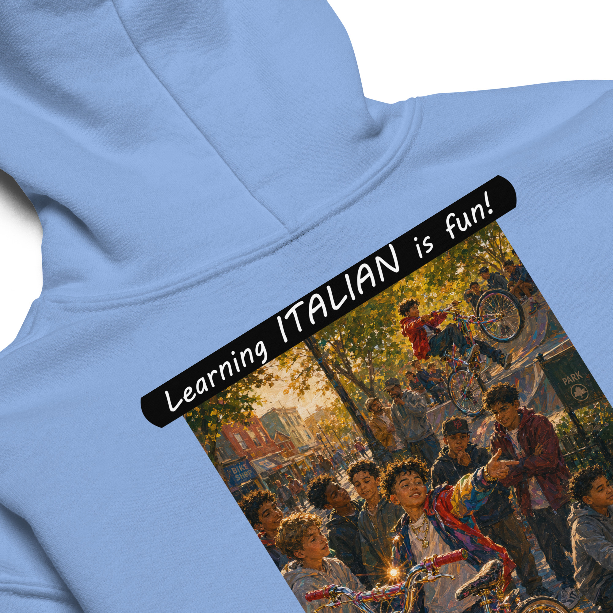 Youth heavy blend hoodie - Learning ITALIAN is fun! - The Show Off - Image 14