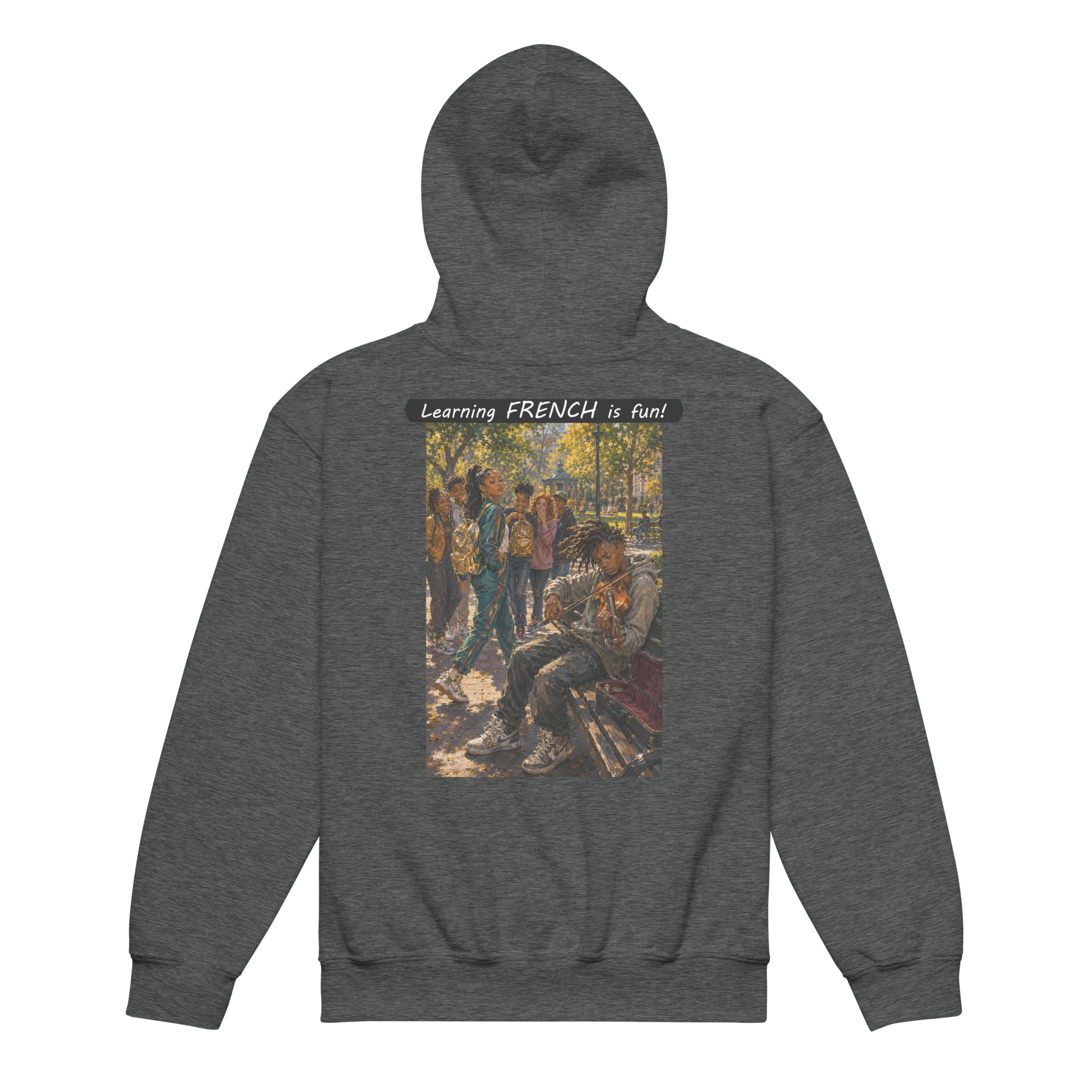Youth heavy blend hoodie - Learning FRENCH is fun! - The Spotlight - Image 11