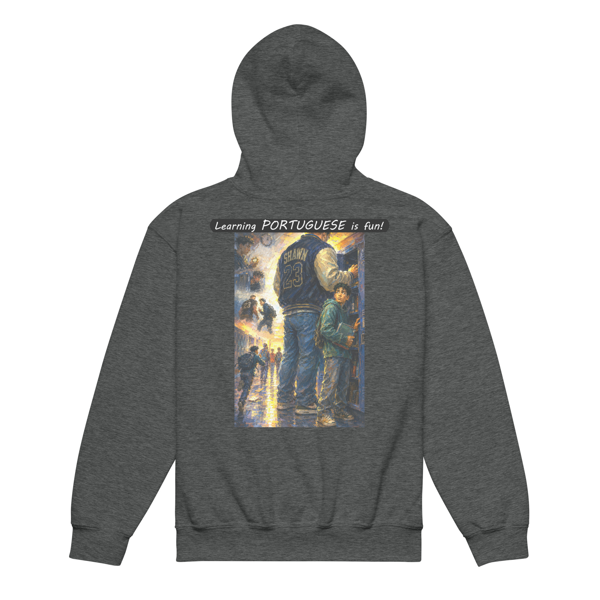 Youth heavy blend hoodie - Learning PORTUGUESE is fun! - The School Locker - Image 6