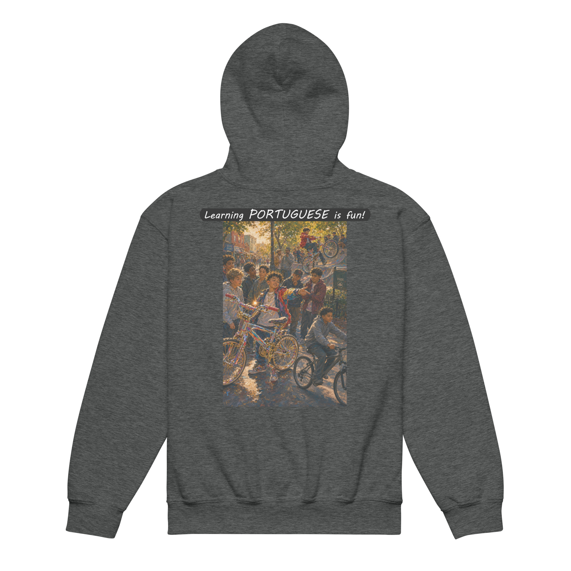Youth heavy blend hoodie - Learning PORTUGUESE is fun! - The Show Off - Image 2